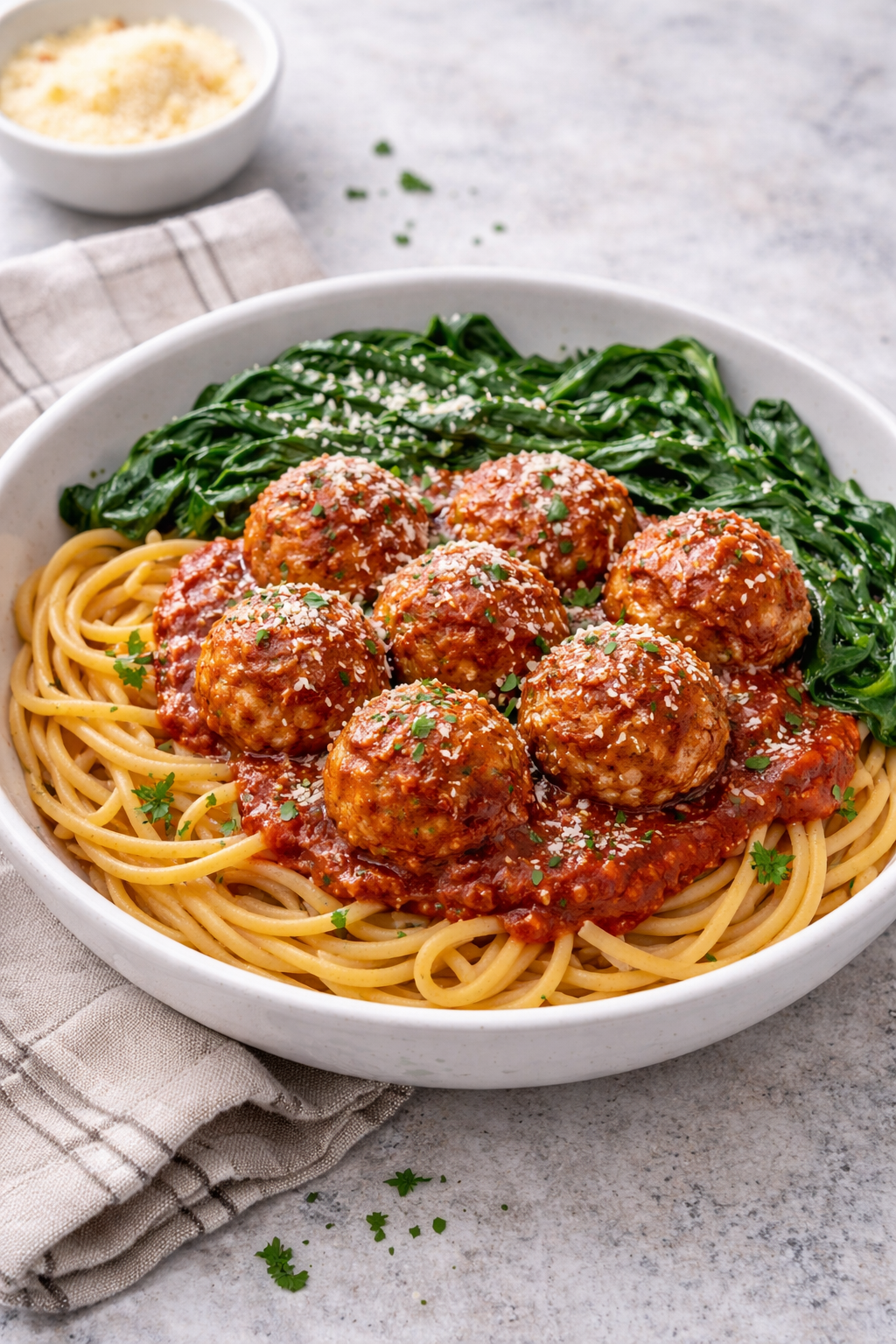 Turkey Meatball Pasta Bowls