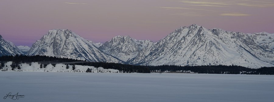 Jackson Lake Sunrise In Winter