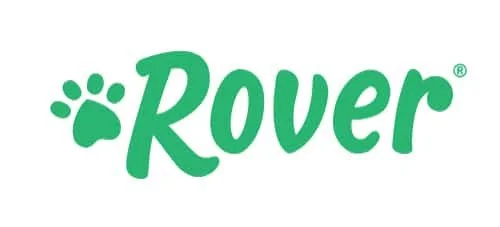 Rover logo with green paw print and text