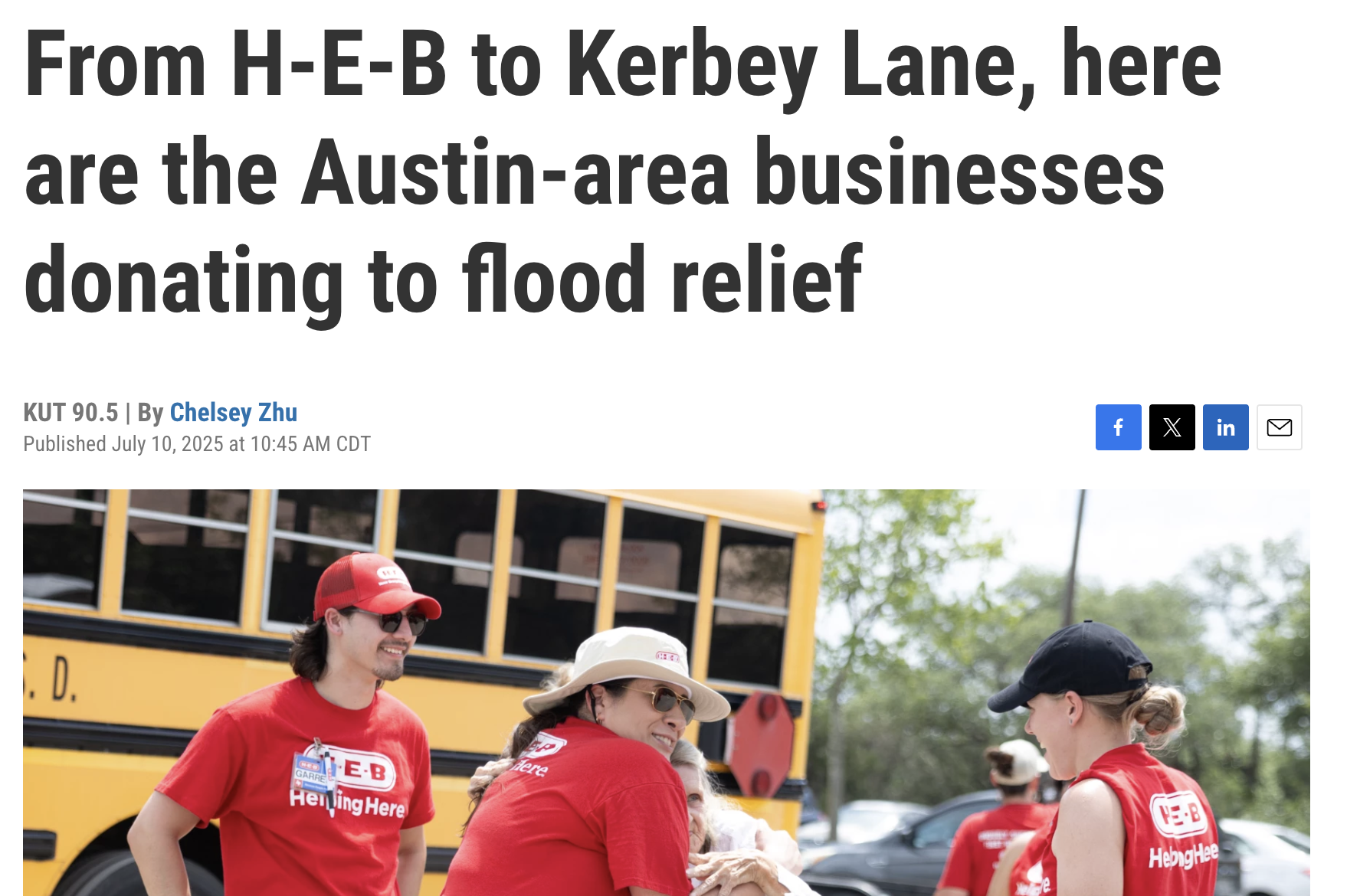 From H-E-B to Kerbey Lane, here are the Austin-area businesses donating to flood relief