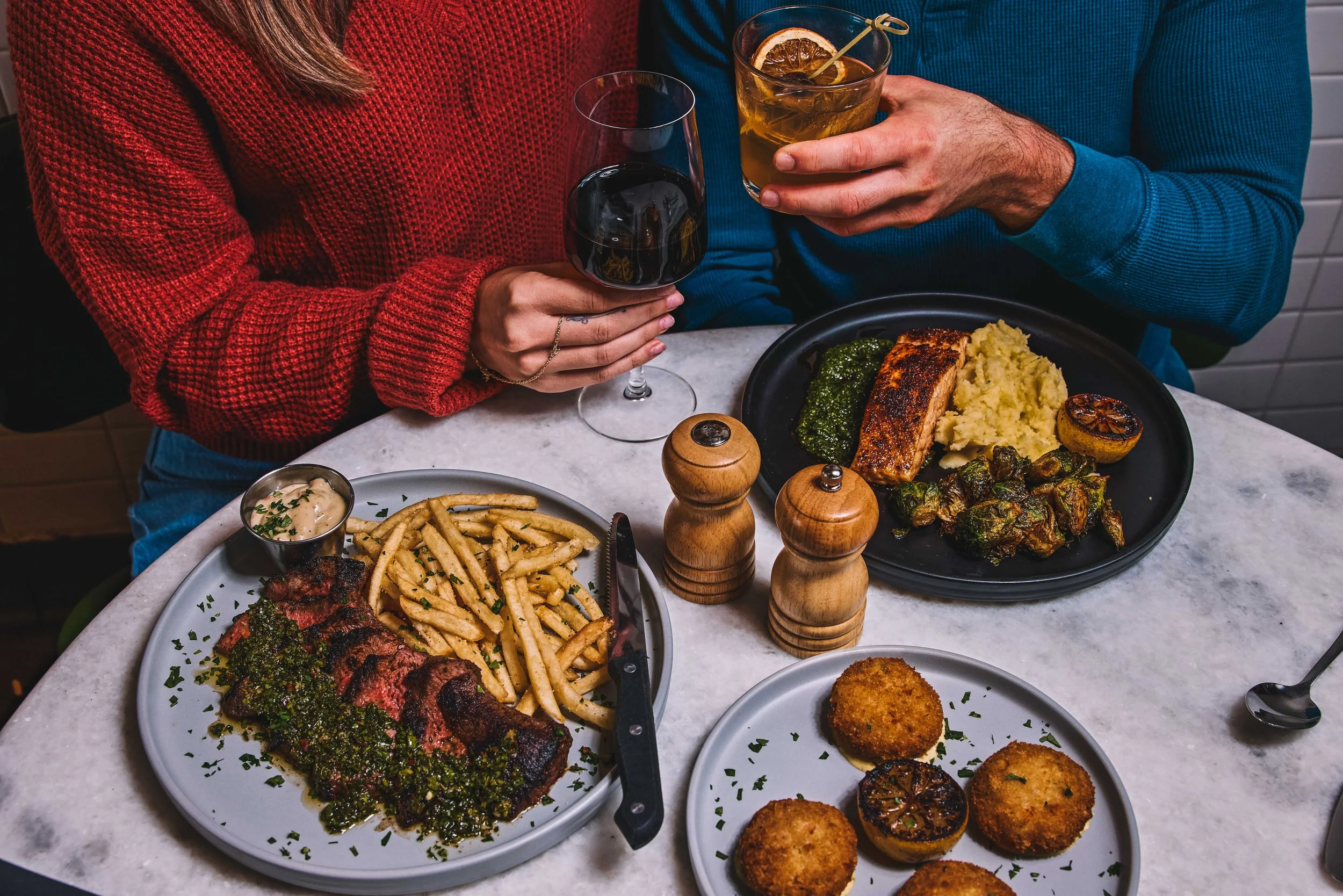 Kerbey Lane All Day Cafe dinner entrées and evening dining at Austin restaurant