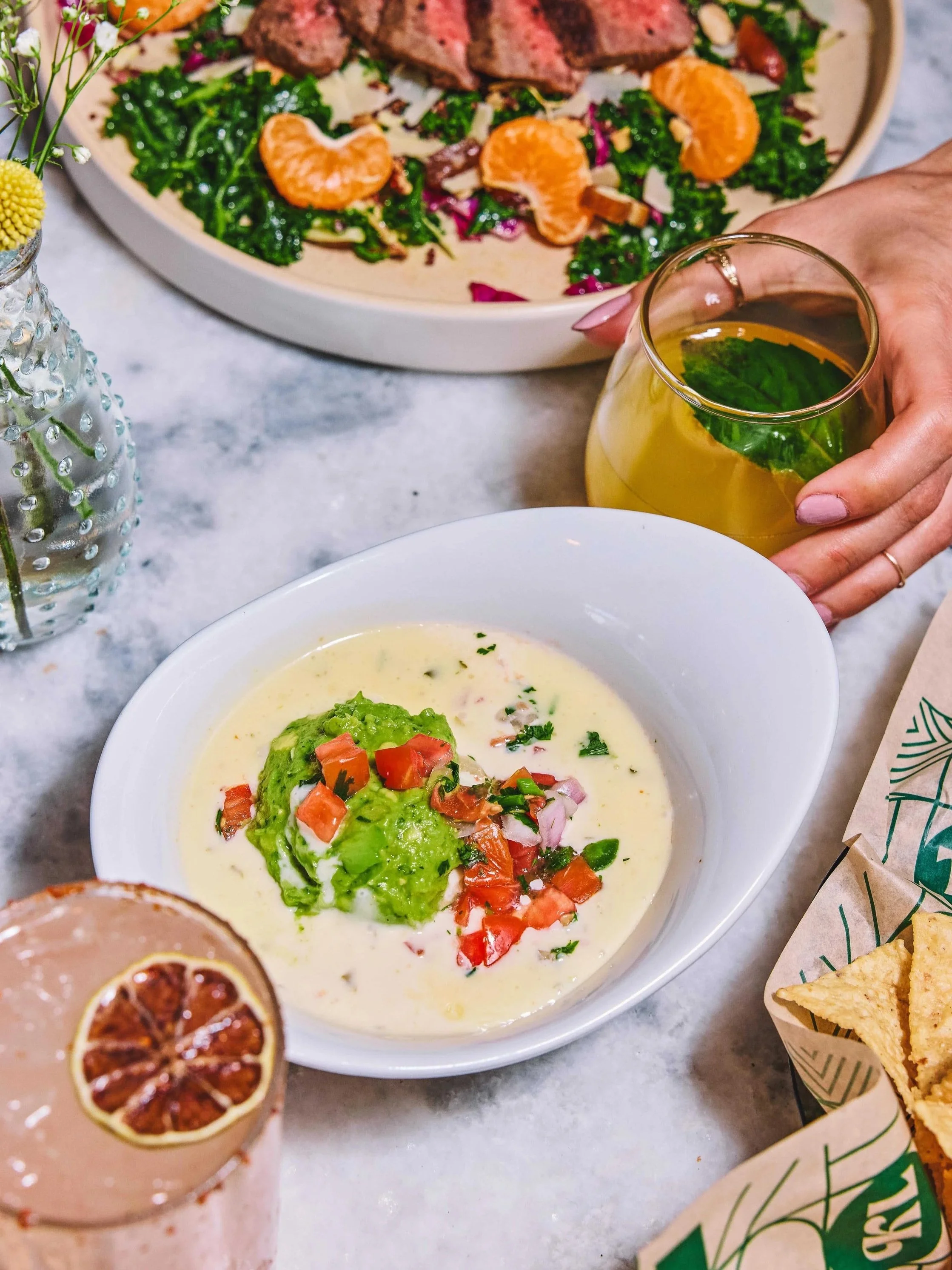 Kerbey Lane All Day Cafe famous queso and shareable appetizers at Austin restaurant