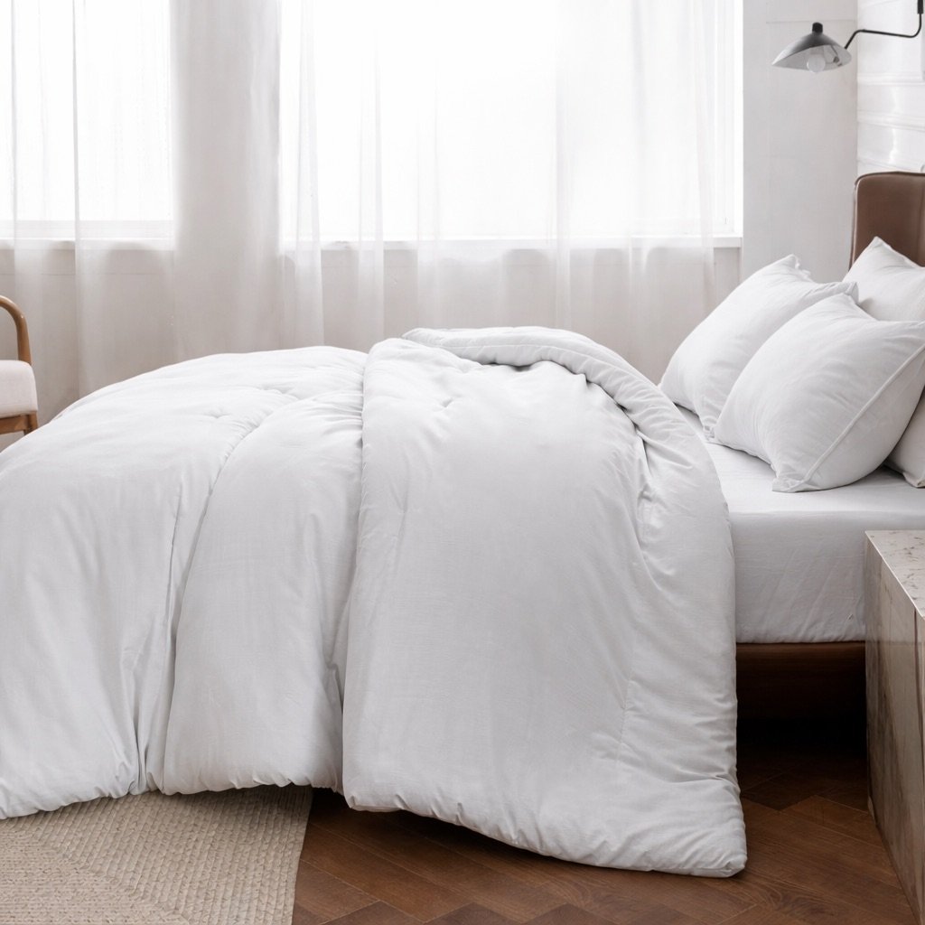 Girl’s Grayish/White Bedding Package