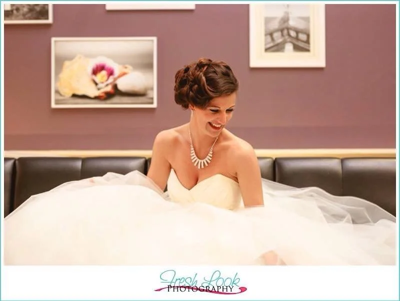 A woman in a wedding dress