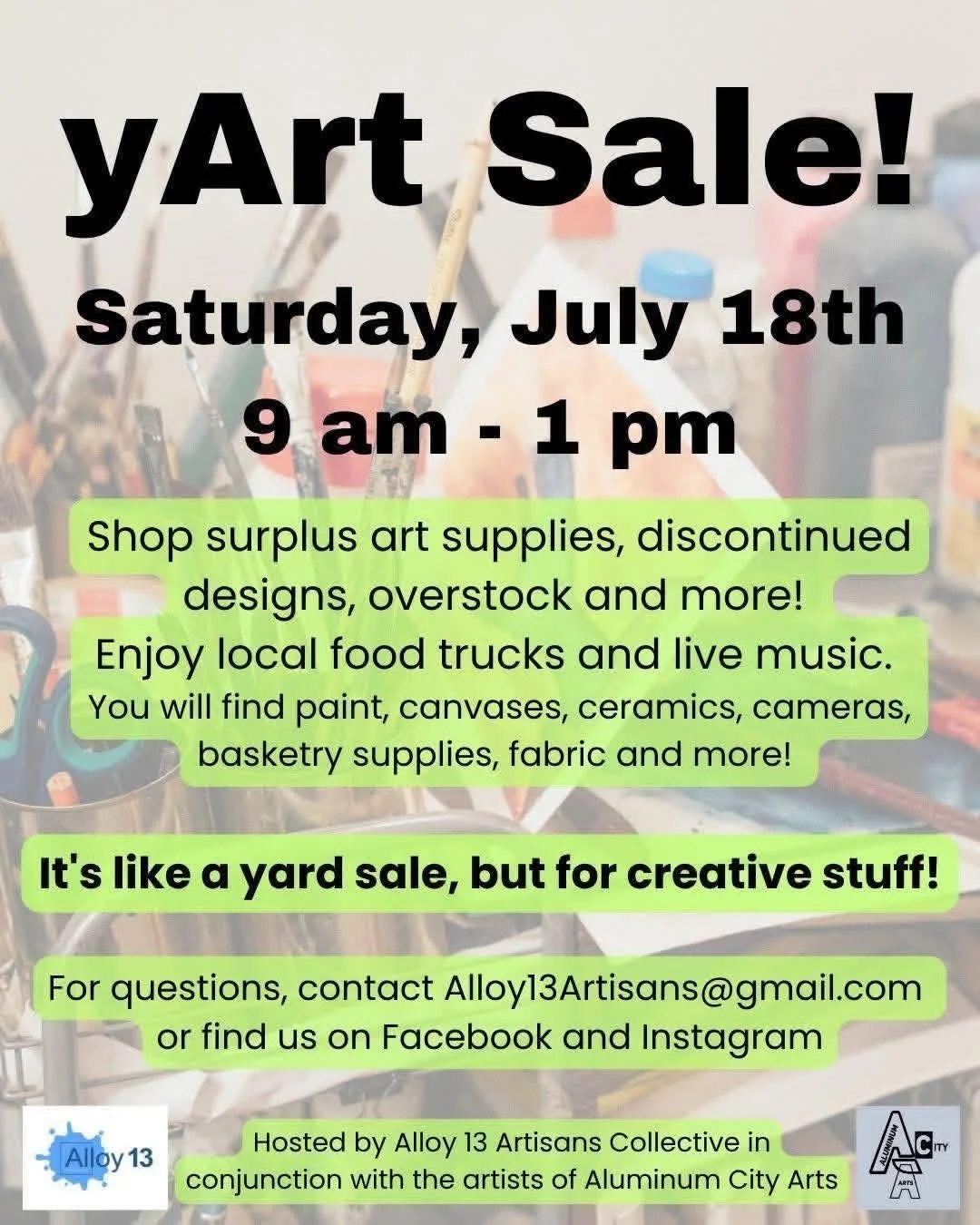 Alloy 13 Y'Art Sale