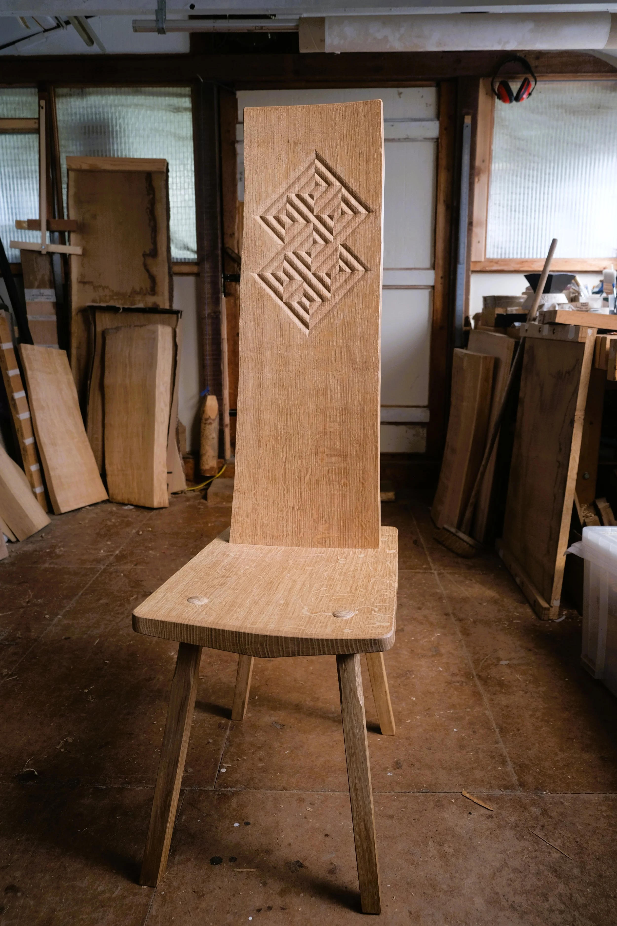 Riven Oak Chair by Adrian McCurdy
