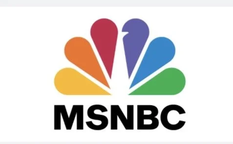 The MSNBC logo with a colorful peacock design and the black text 'MSNBC' underneath.