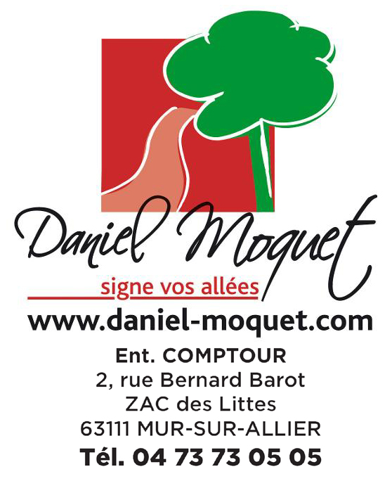 Carte de visite avec un arbre vert, une main qui tend un logo en forme de carré rouge et un fond blanc. Textes en français avec nom, adresse et téléphone.