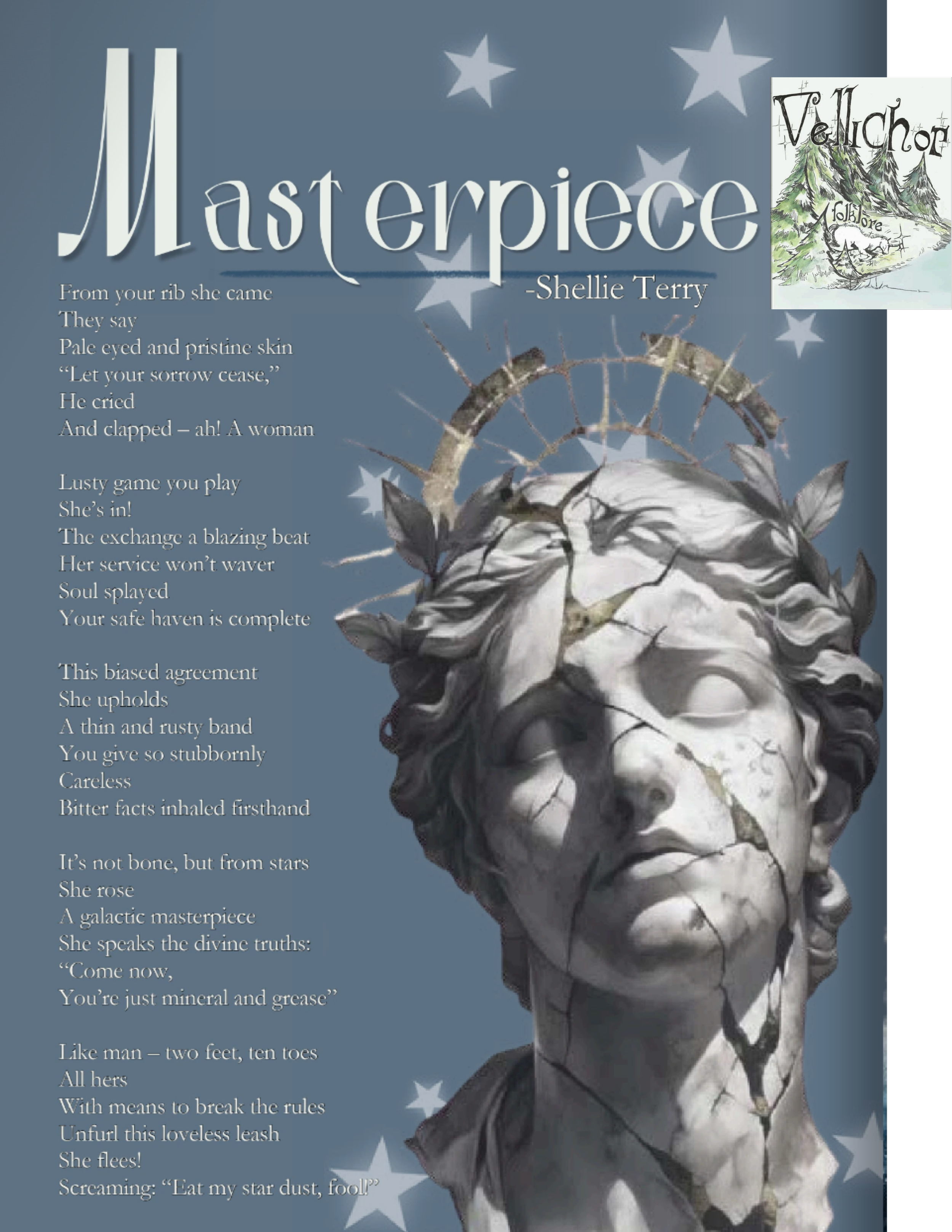 Shellie Terry poem masterpiece Vellichor Literary Magazine Volume 7: Folklore