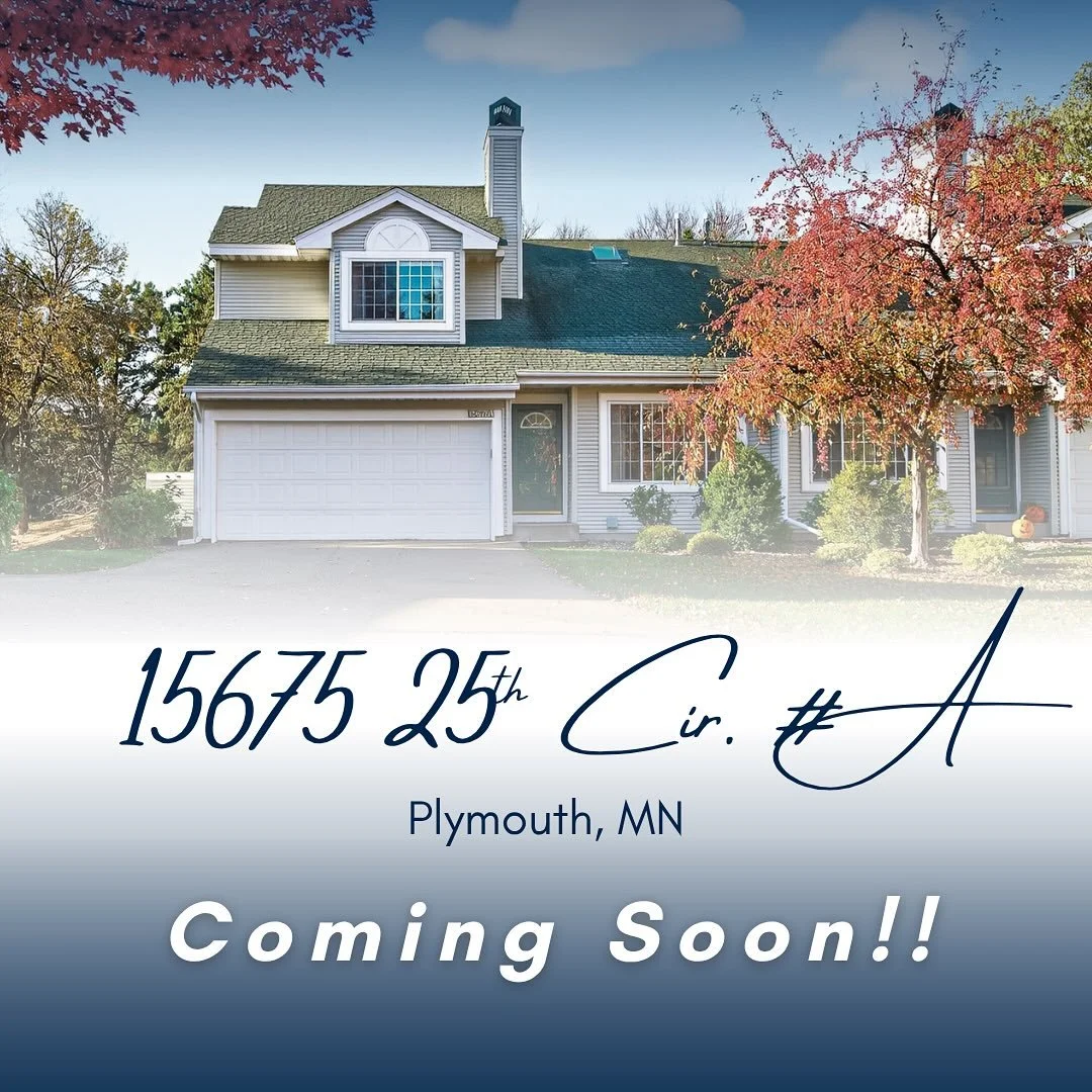 Coming Soon in Plymouth, just north of Parkers Lake!! Check out the listing through the link in bio to my landing page.

Practical value in a top school district. End-unit, vaulted living room w/fireplace, walkout lower level, &amp; loft perfect for 