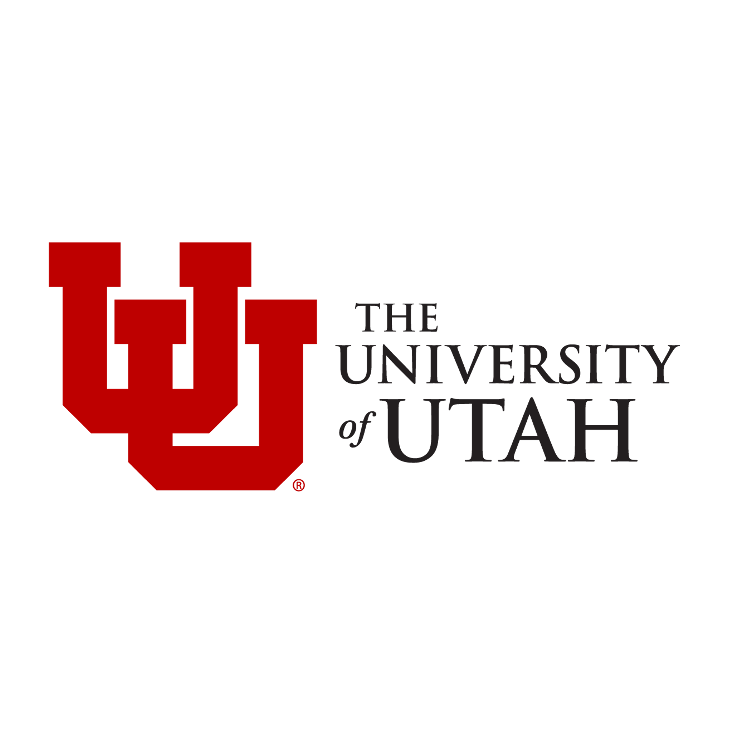 The logo of the University of Utah featuring a large red interlocking 'U' and the text 'The University of Utah' in black.