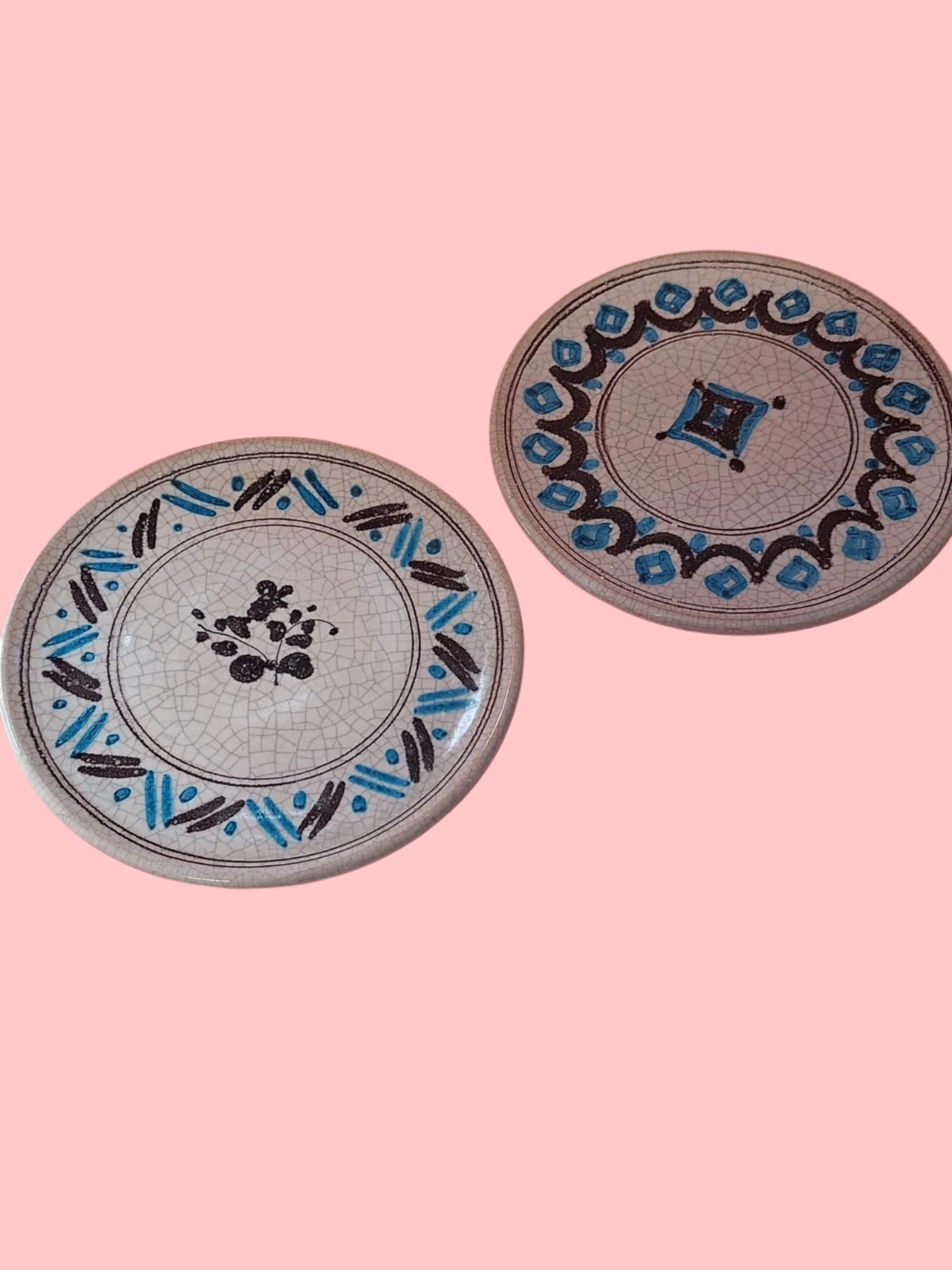 Set piattini decorativi in ceramica (2 pezzi)
