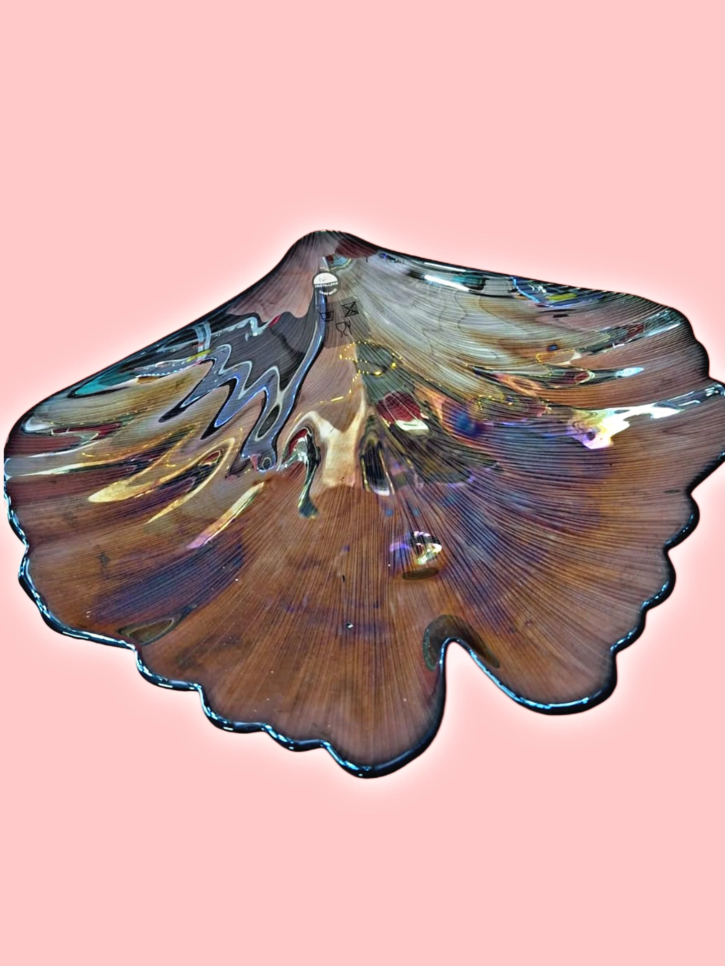 🌊 Centrotavola in Vetro Artistico Ondulato