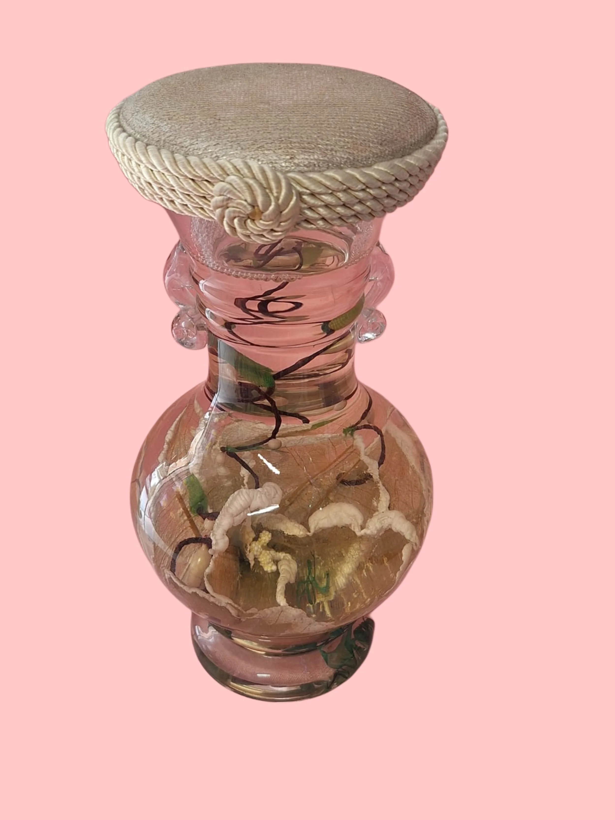 Lampada decorativa in vetro artistico