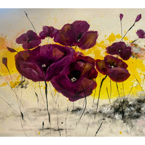 Purple Poppies I