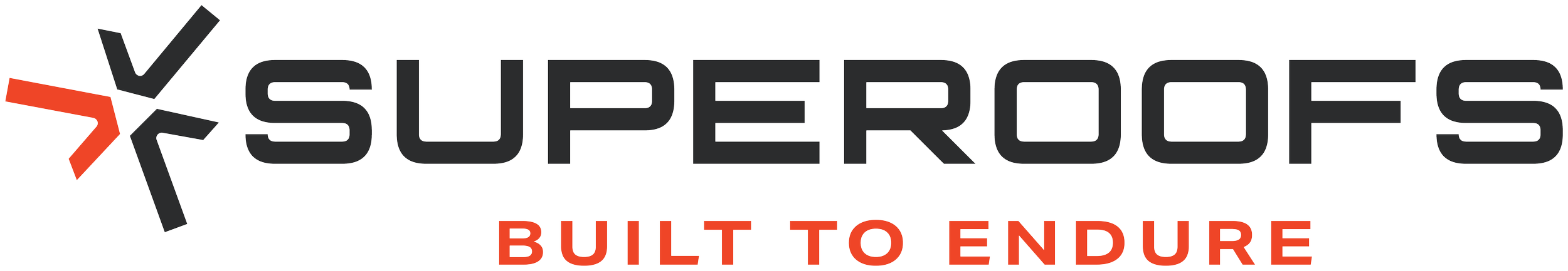 Superoof logo with the tagline 'Built to Endure' in orange text.