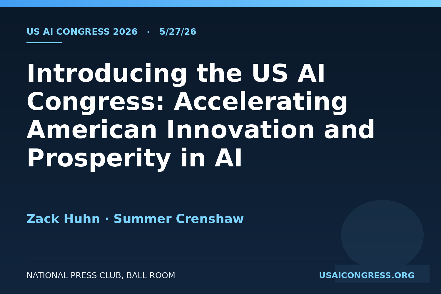 Introducing the US AI Congress: Accelerating American Innovation and Prosperity in AI