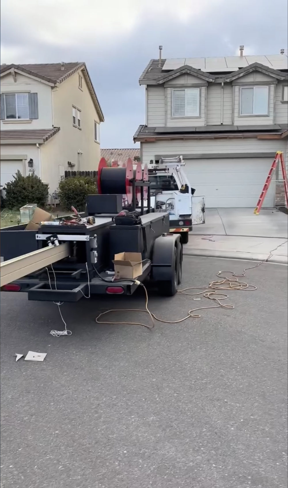 Custom sheet metal gutters being made fora two story home in Salinas, CA. 