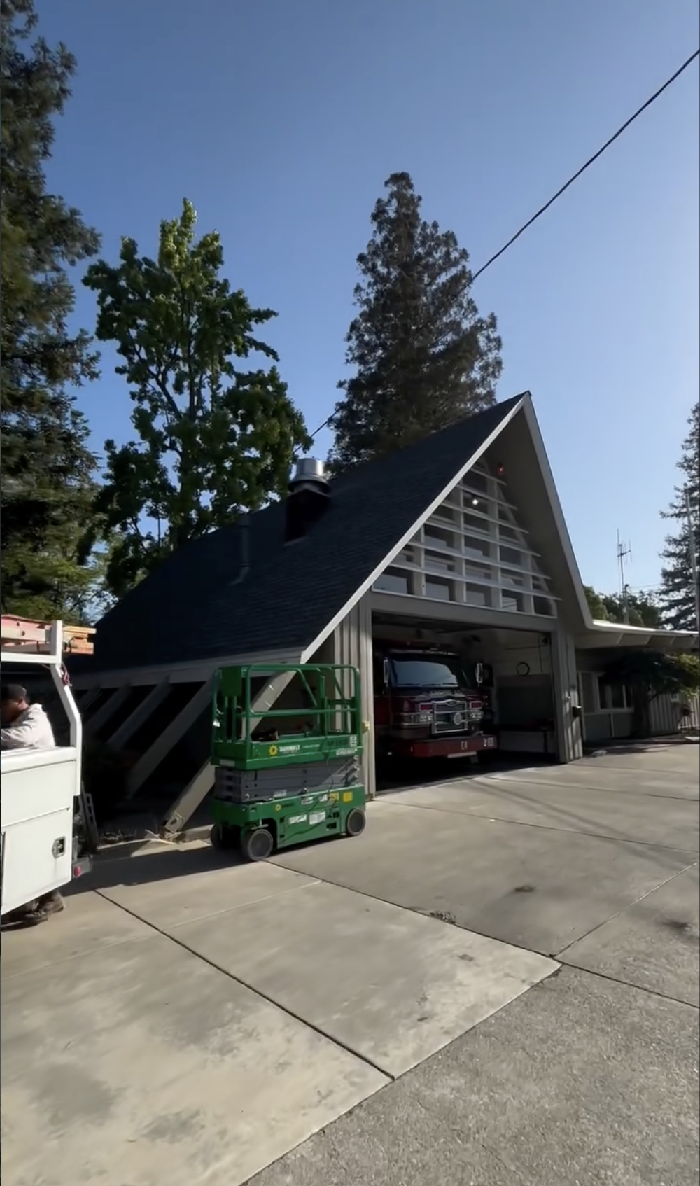 Exterior renovation for a steep slope building in San Benito County. 