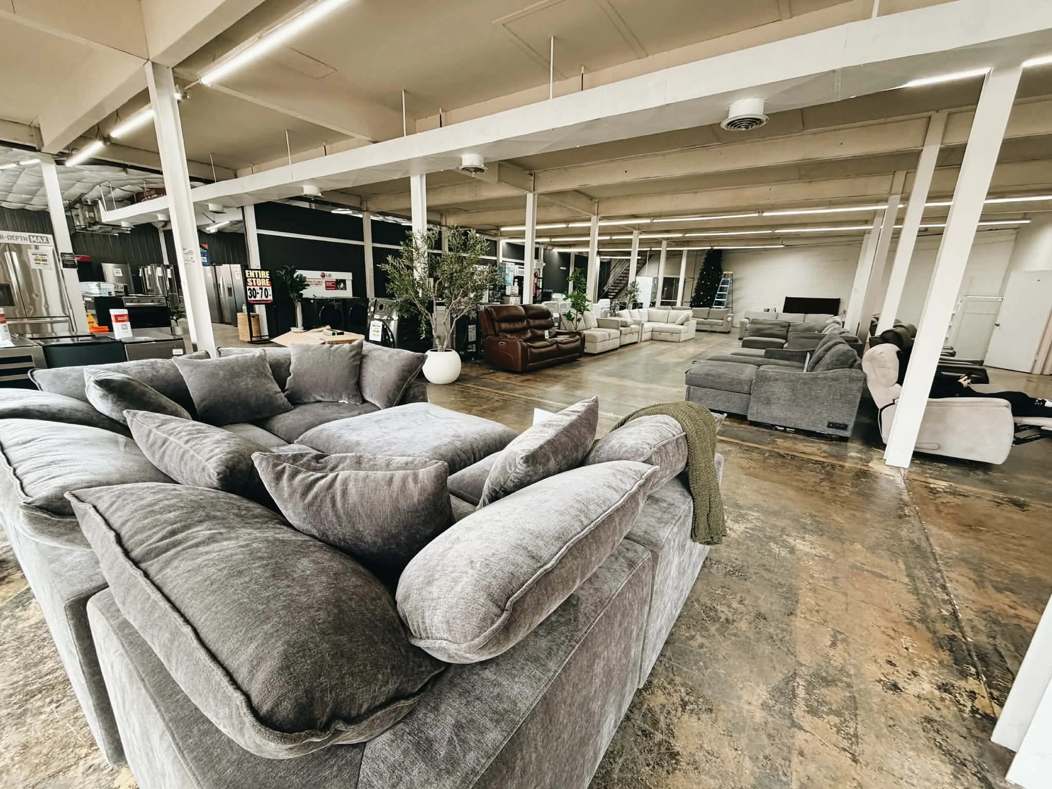 discount couches on sale and Annie & Al's appliance outlet