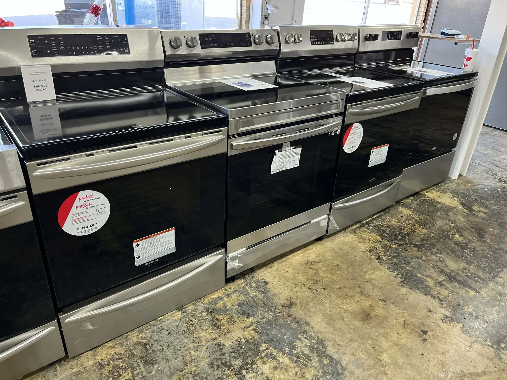Stainless glass top ovens huntsville, alabama on sale at Annie & Al's appliance outlet