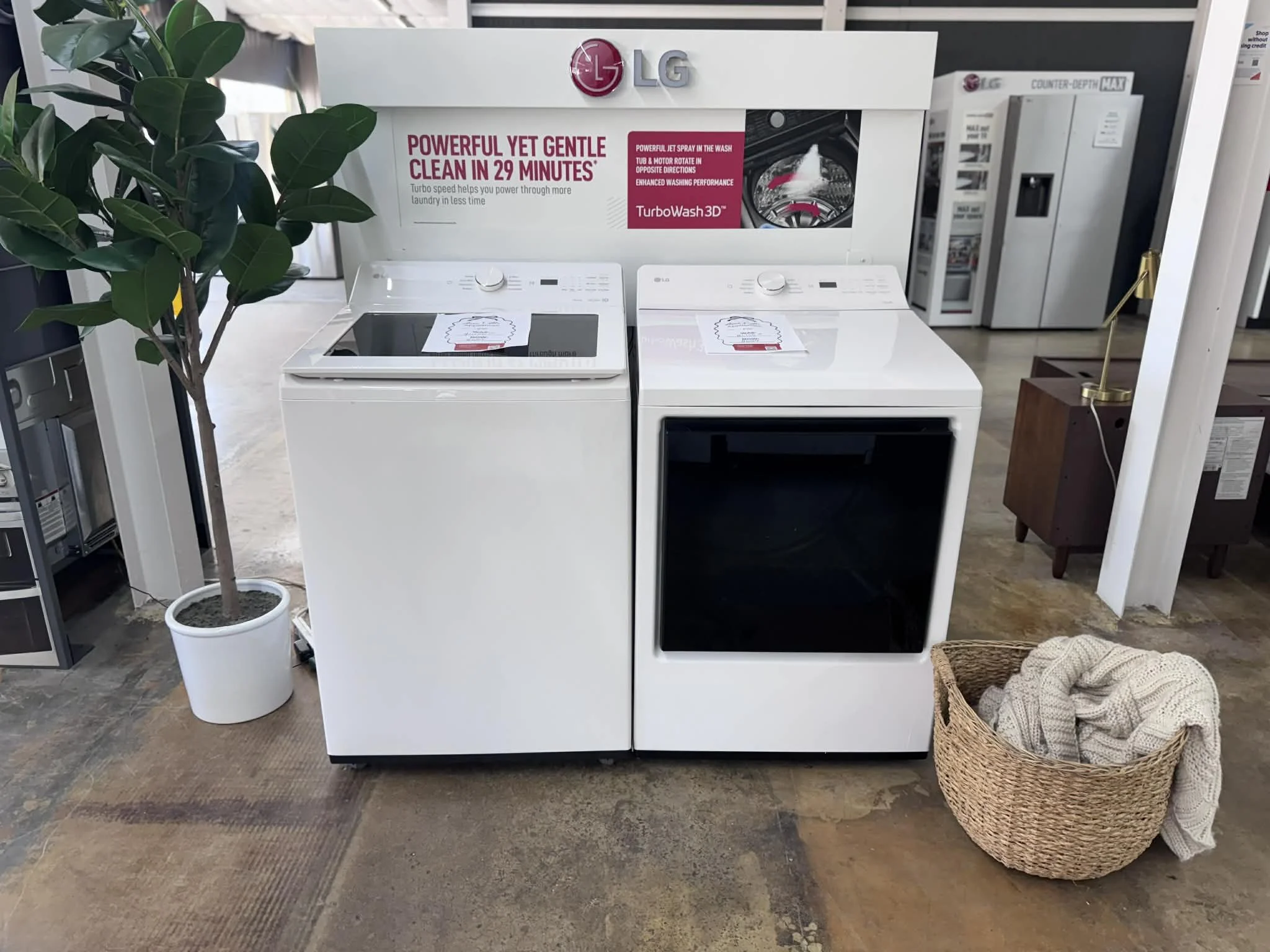 LG top load discount washer dryer set on sale in Huntsville alabama near madison at appliance outlet