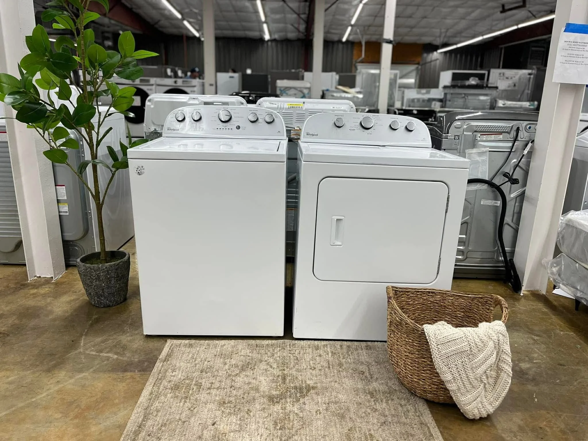 Washer dryer sale, whirlpool white top load discount washer dryer set in Huntsville, al 