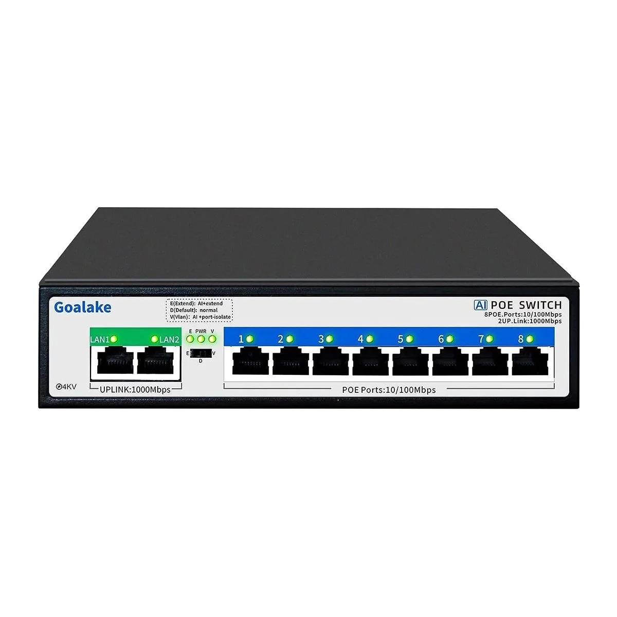 8 port Goalake POE Cloud Managed Network Switch -S9