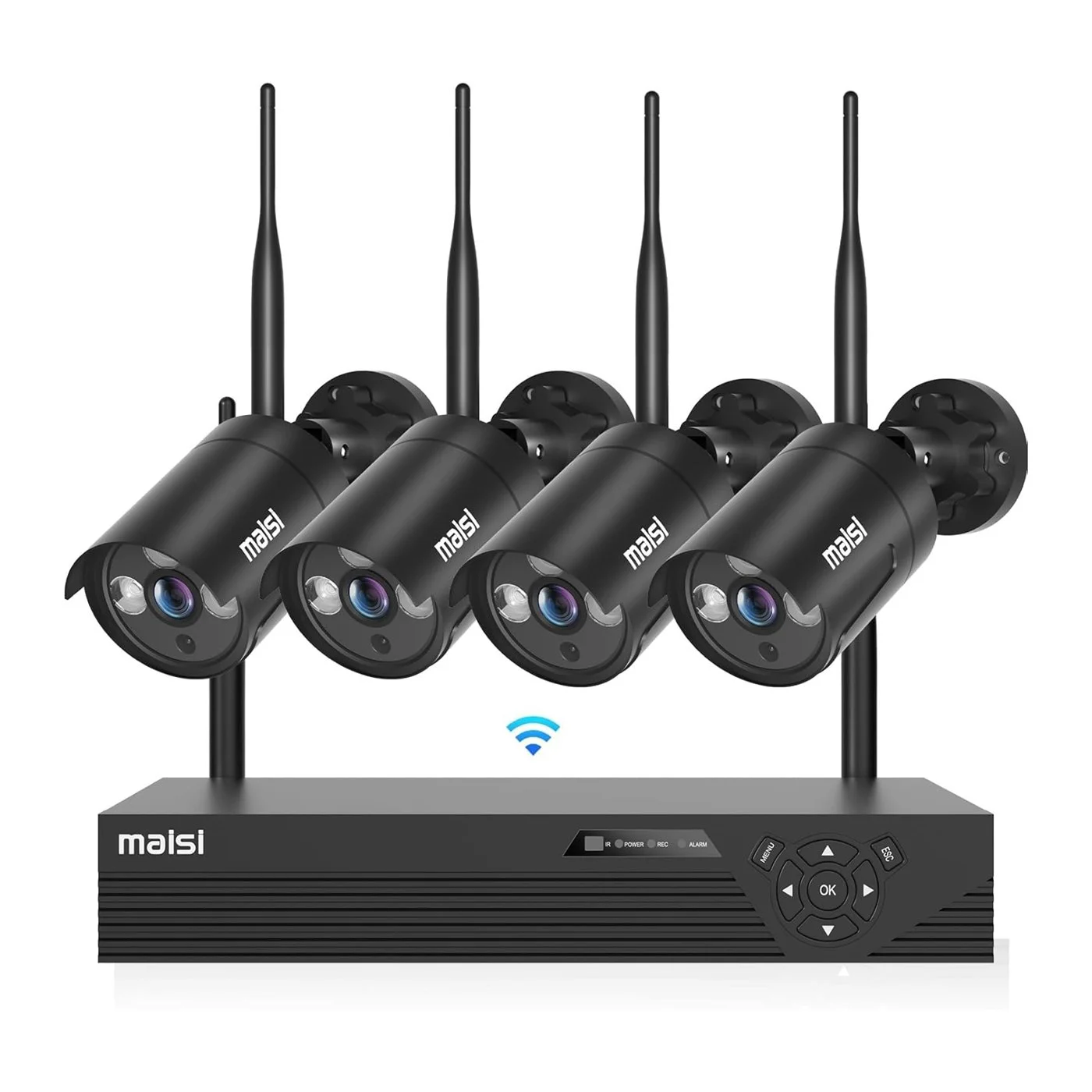 maisi 1080P HD Wireless CCTV - 4CH NVR + (4) 2MP Outdoor Home Security WiFi Cameras - CCTV2