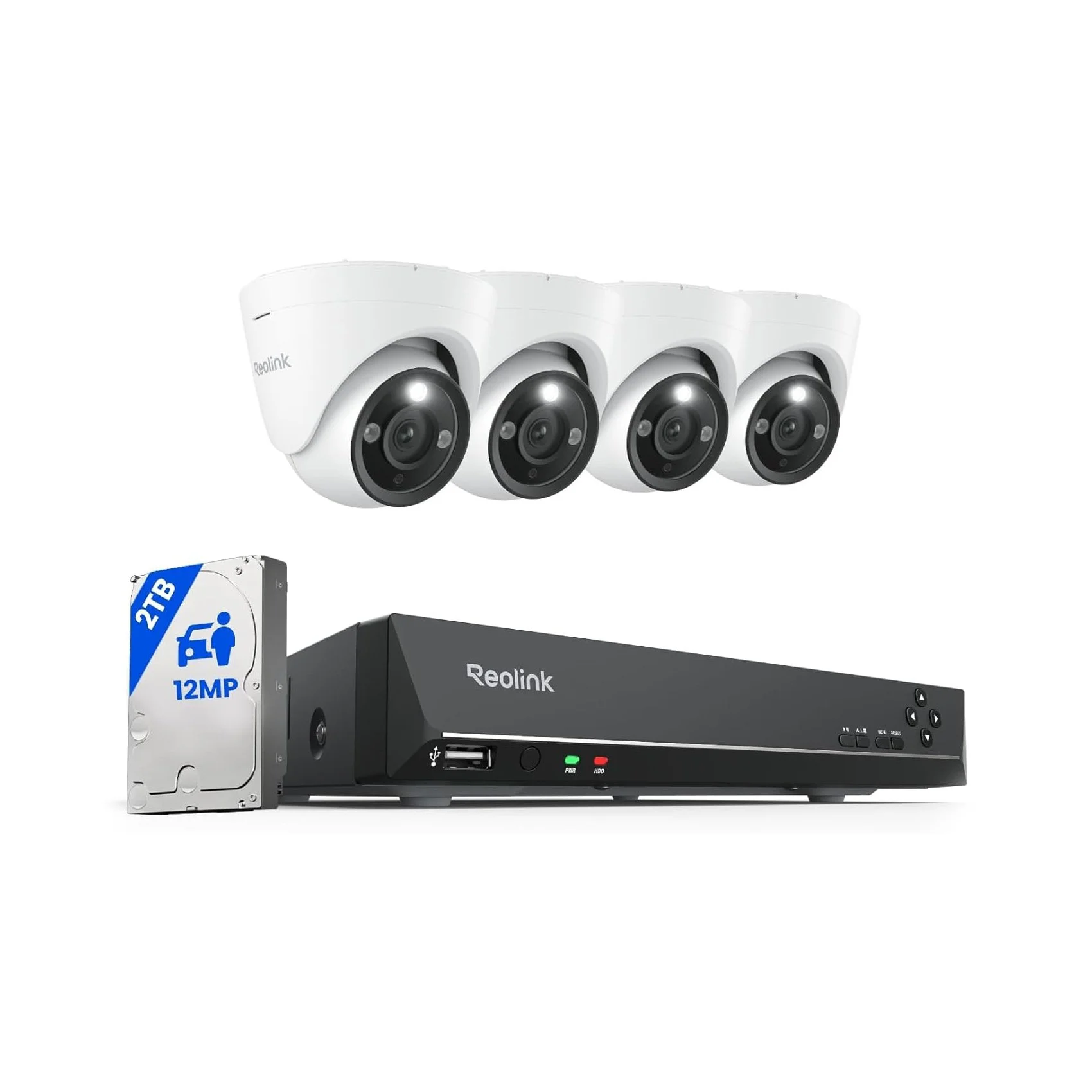 Reolink 12MP PoE Security Camera System, 4X 12MP IP Camera PoE - CCTV-02