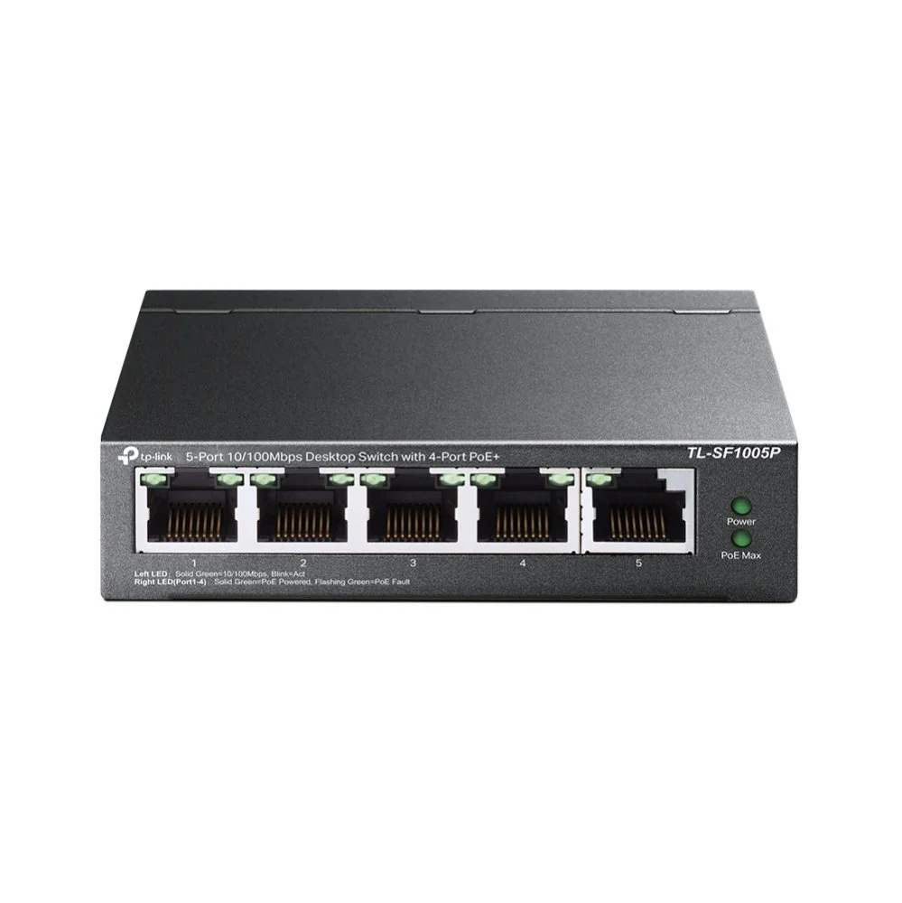 TP-Link Managed PoE Network Switch 5-Port Gigabit, 4 PoE+
