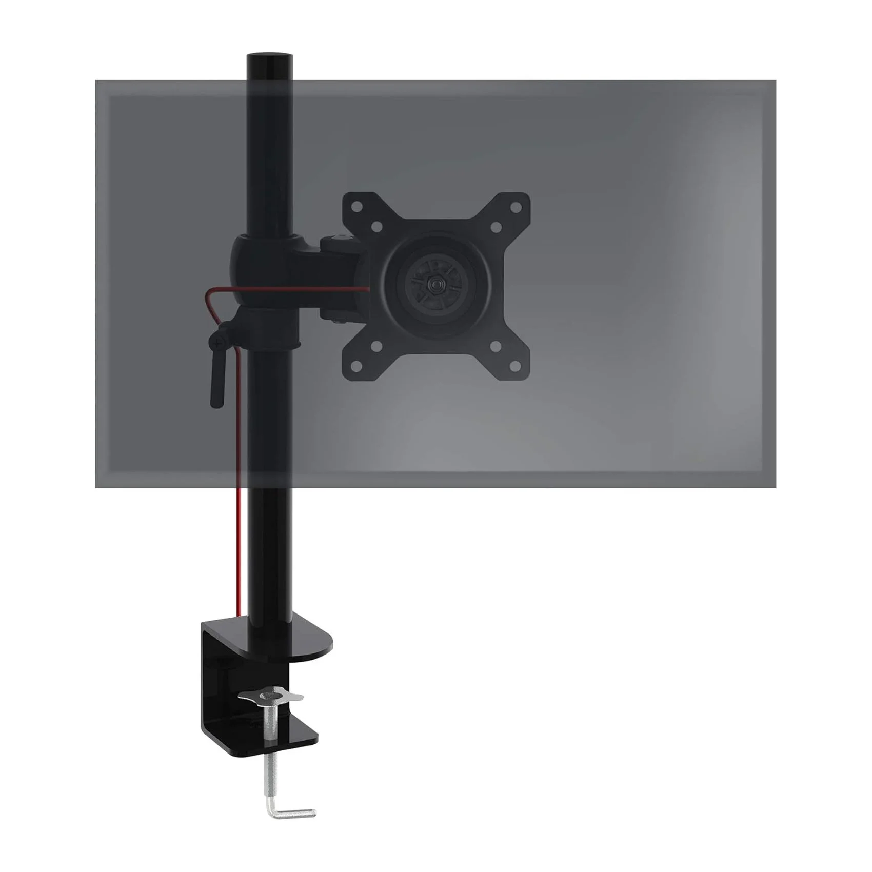 Duronic Monitor Arm Single DM351X2 Clamp for 13-27” Screens Monitor Stand with VESA 75 100