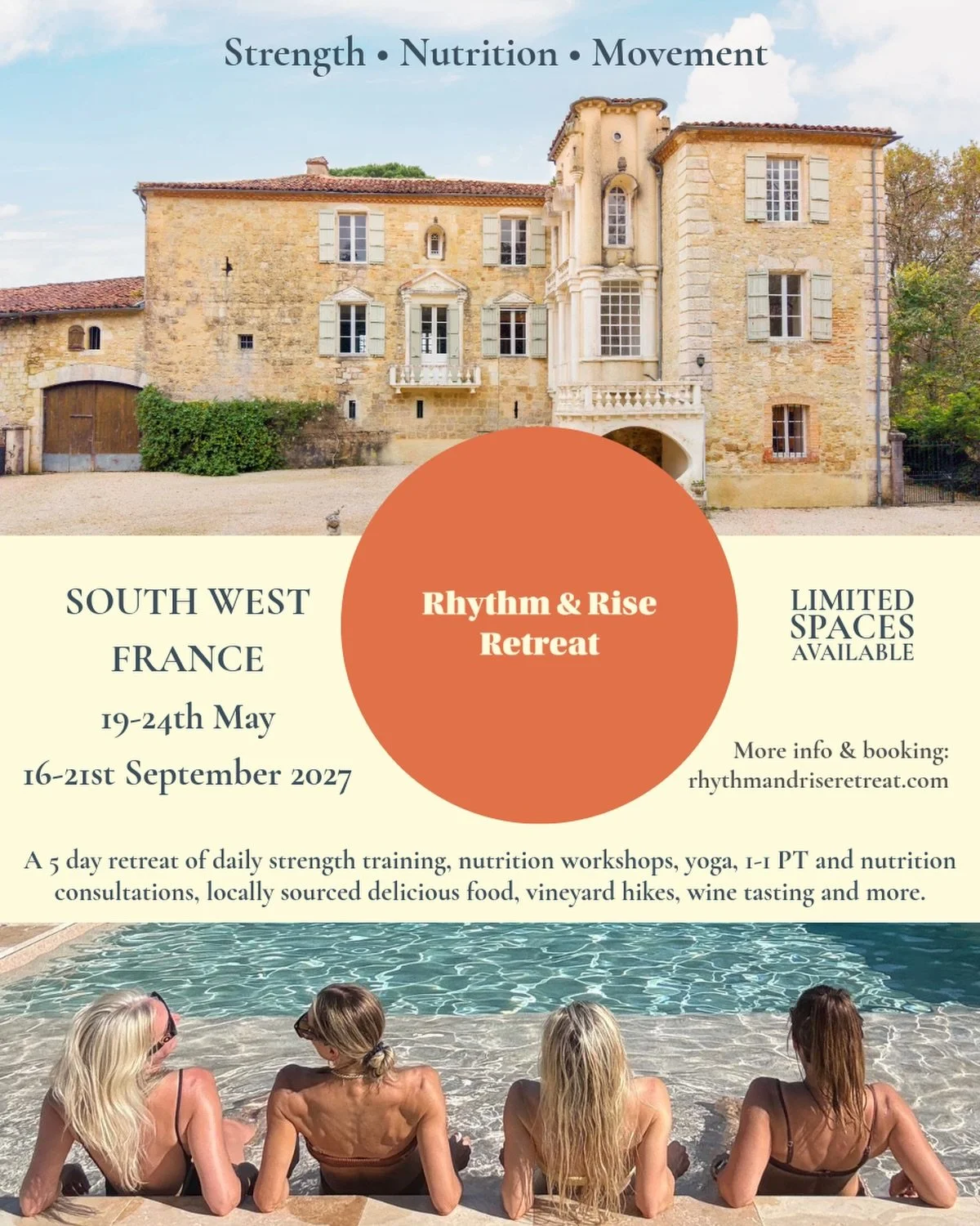 After an incredible retreat this May, we&rsquo;re excited to announce that we&rsquo;ll be returning in May and September 2027 &mdash; and bookings are now officially open!

Who&rsquo;s joining us this time? ✨

Set in the heart of the beautiful South 