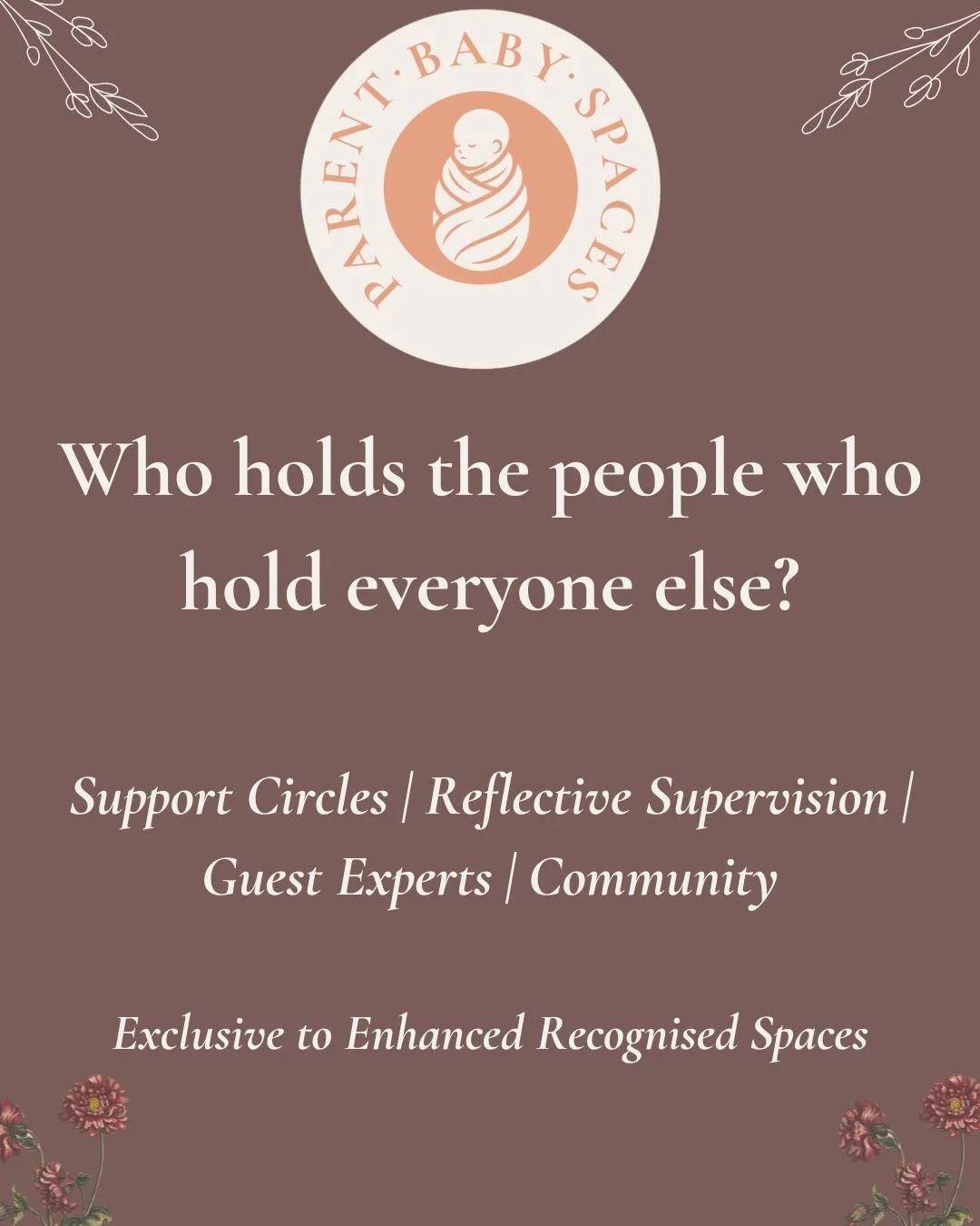 Who holds the people who hold everyone else?

This question has sat at the heart of Parent Baby Spaces from the very beginning.

When we created our Code of Practice and Minimum Standards, we did so because we believe every family deserves to walk in