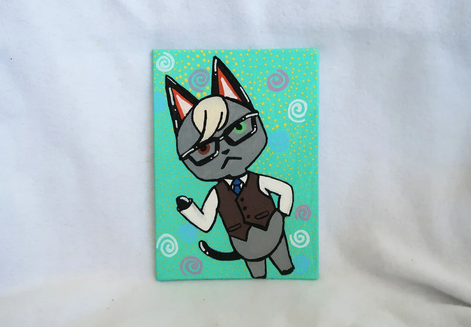 Raymond Cat Video Game Painting