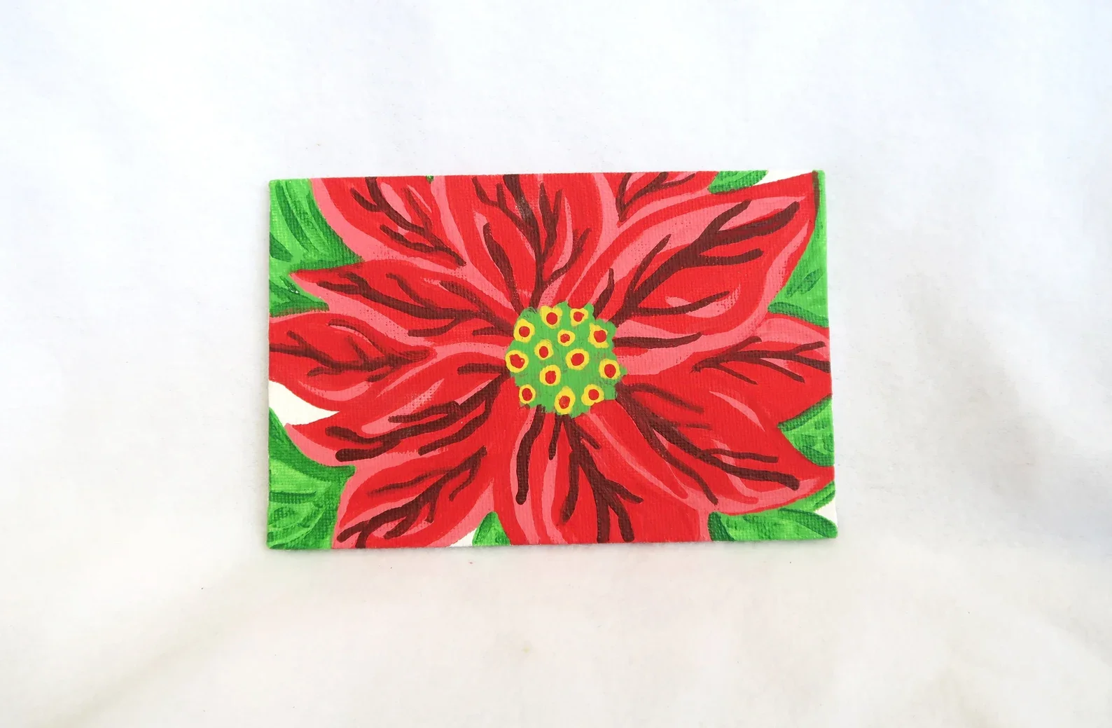 Poinsettie Flower Painting