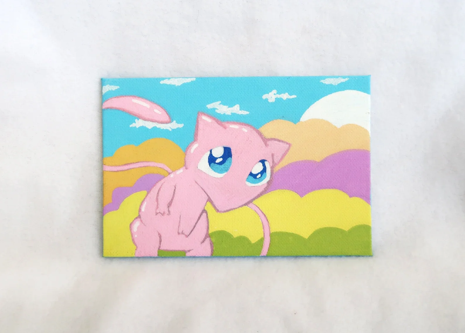 Mew Video Game Character Painting