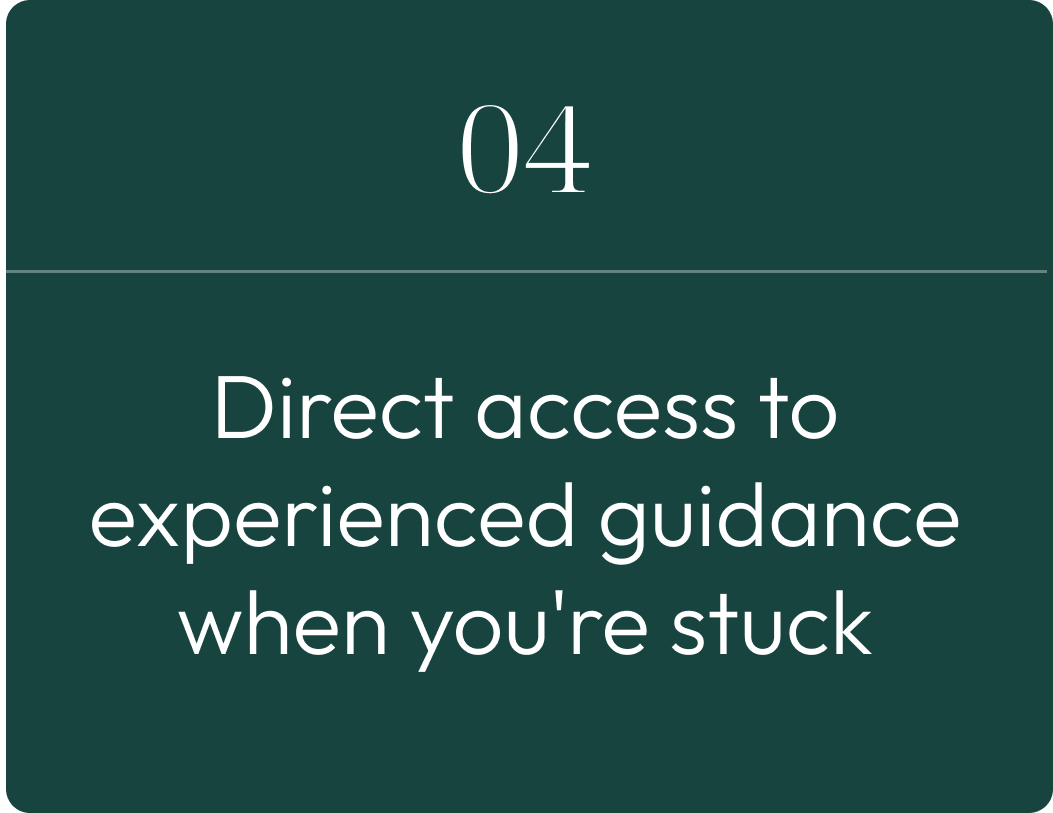 Experienced guidance when you're stuck