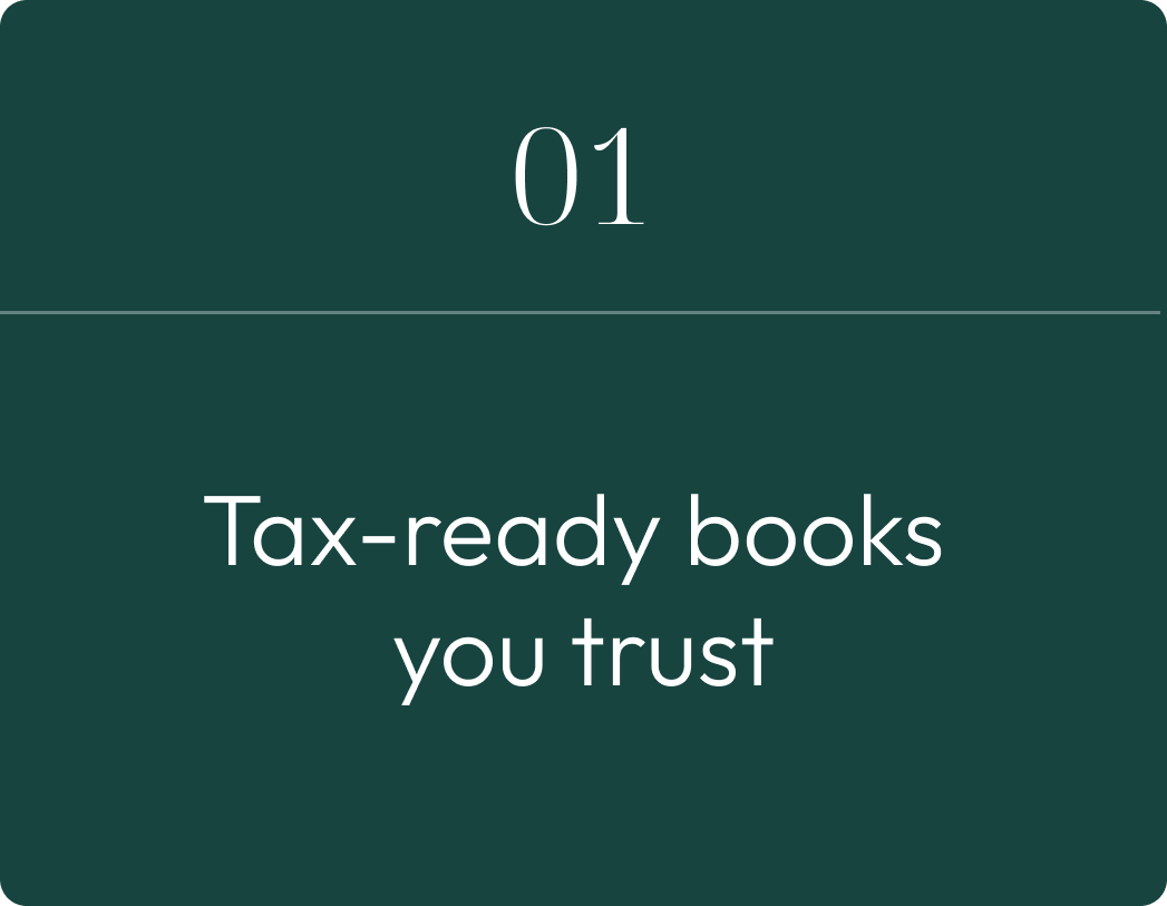 Tax-ready books you trust