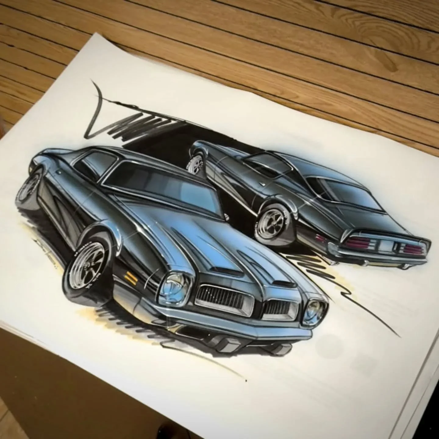 Pontiac Firebird - 16,5x23,4"
Another comission delivered in person at the Firebirdfest 2026 in St Louis! #pontiac #firebird