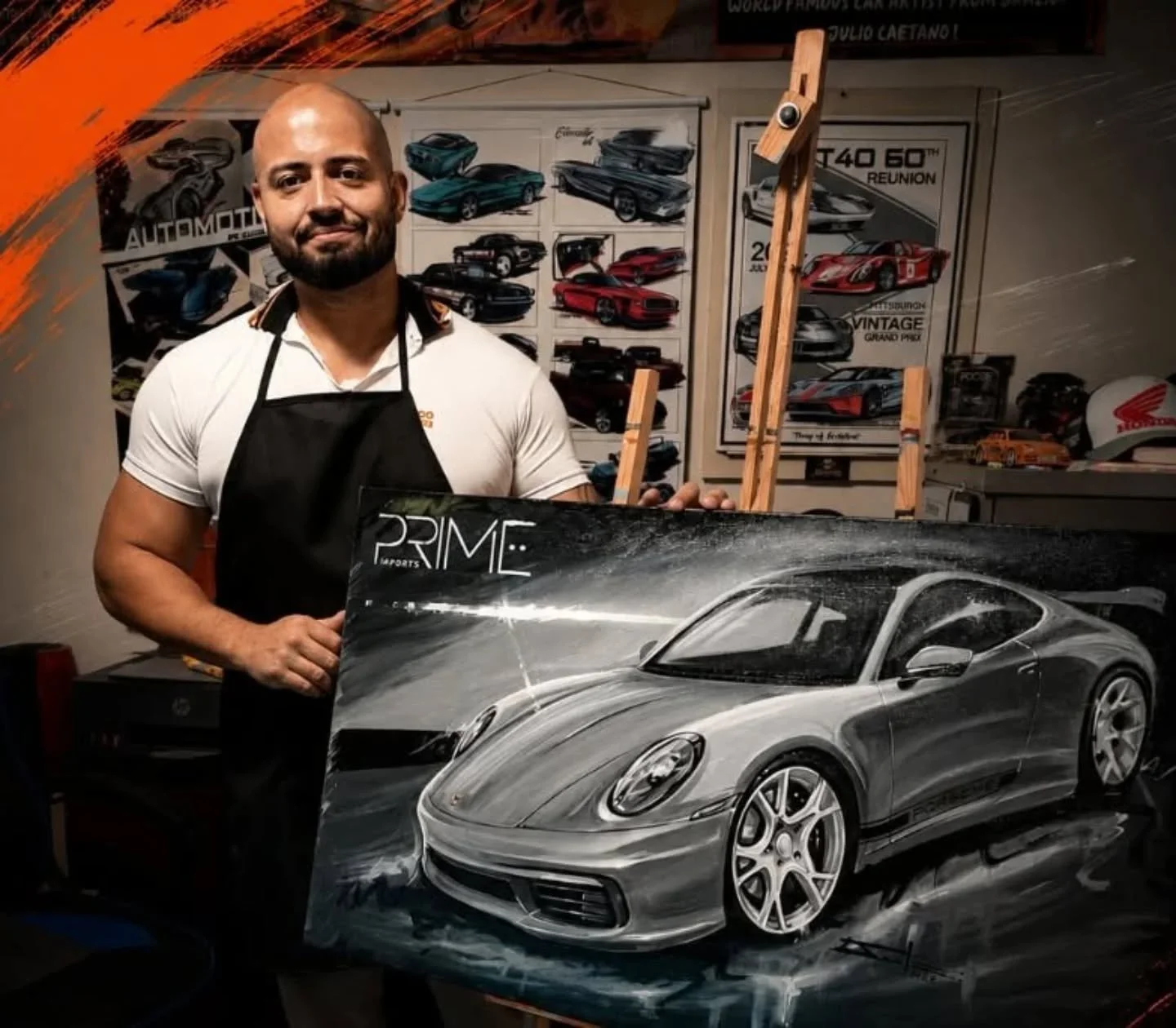 Acrylics on a Streched Canvas!
Would you like to have a car art piece like this? In the size 39.4x23.6 inches or even larger? Send me a message for quotes! Comment here with a photo of the car you'd like to have painted. #art #cars #painting