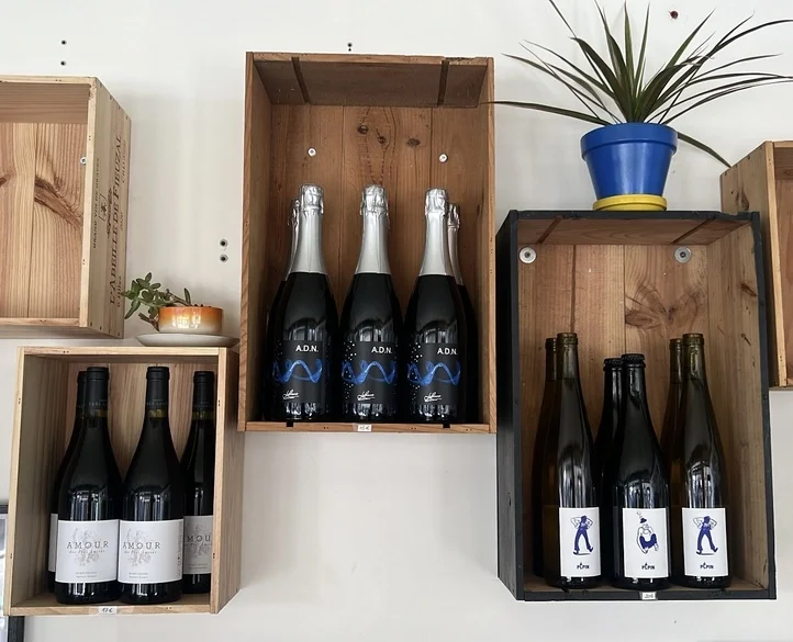 Bouteille de vins natures