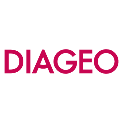 Diageo logo with a black crown above the word 'Diageo' in purple letters.