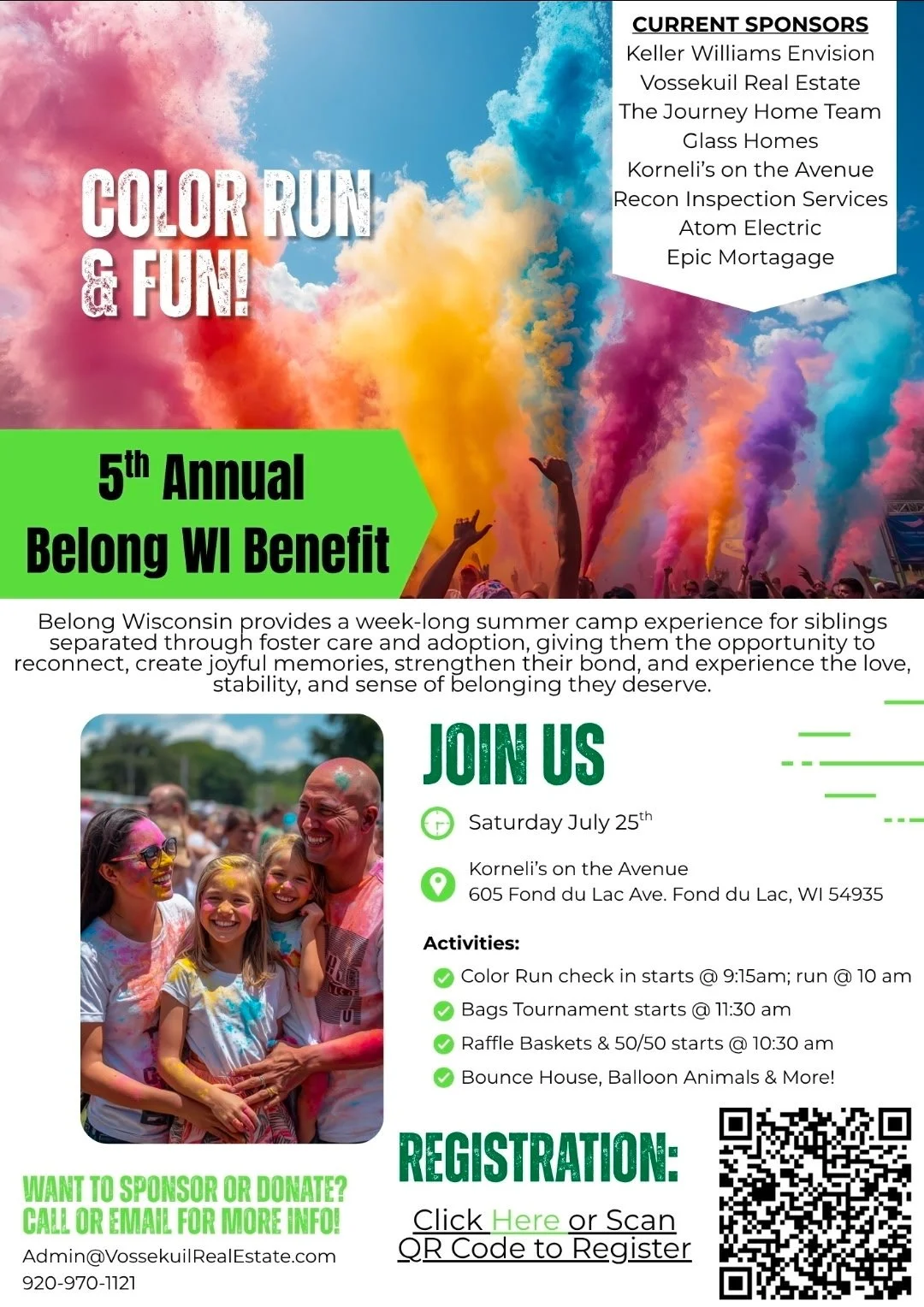 Color Run & Fun: 5th Annual Belong WI Cornhole Tournament