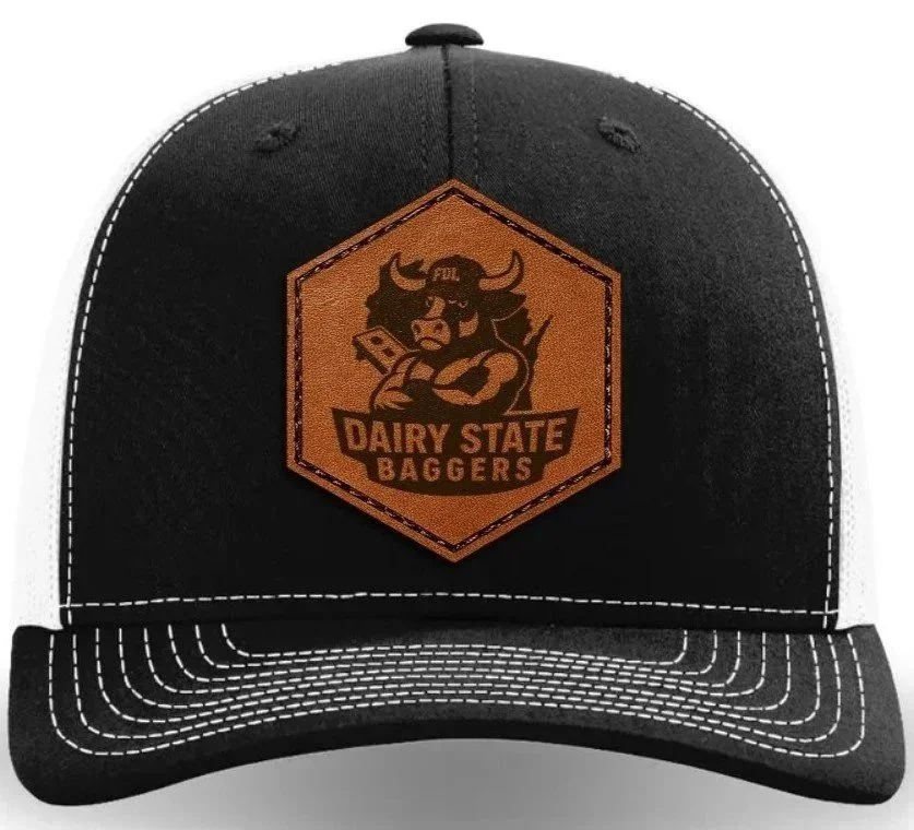 The Dairy State Baggers Leather Patch Trucker Cap