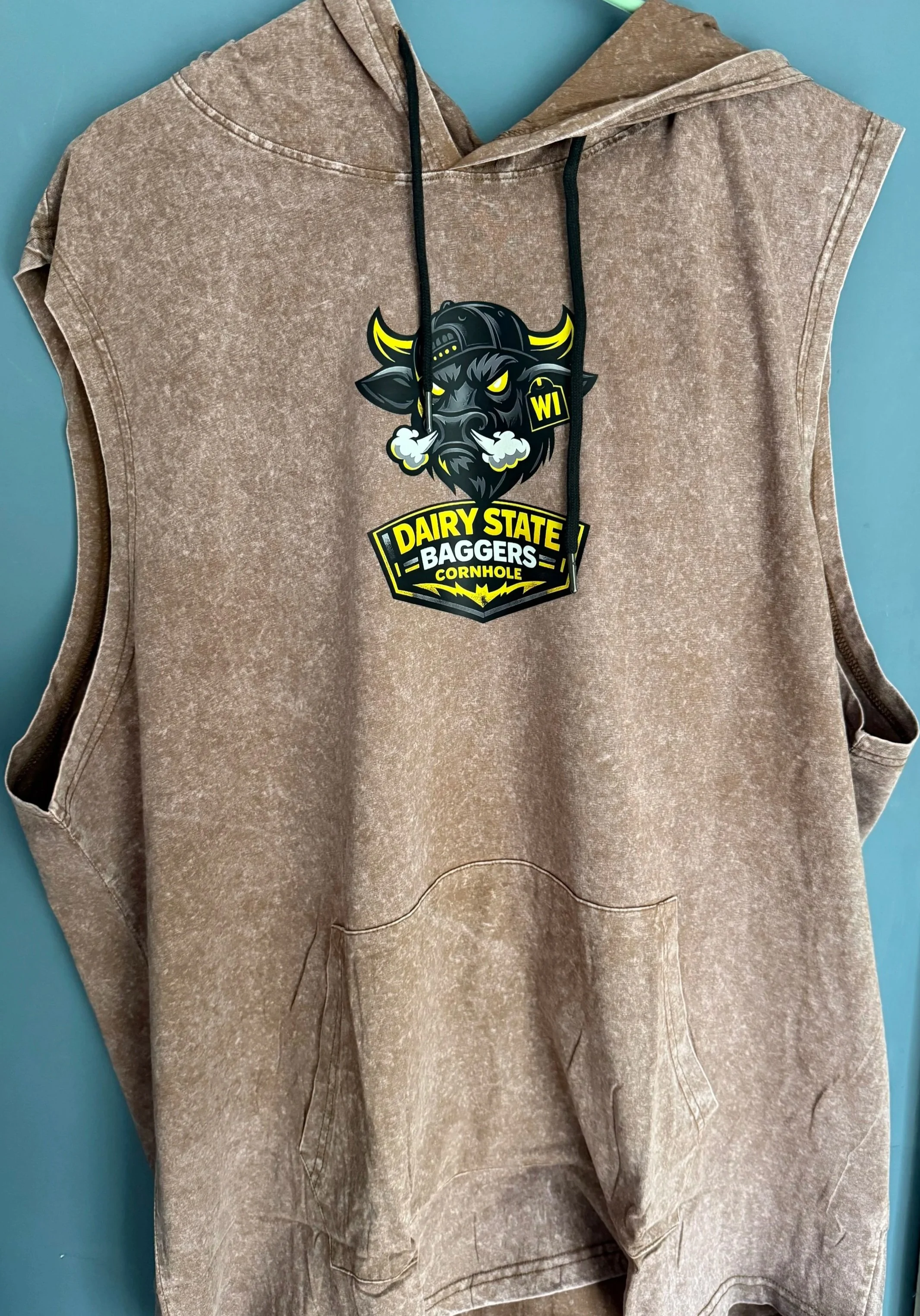 Dairy State Baggers Bat Bull Sleeveless Hoodie