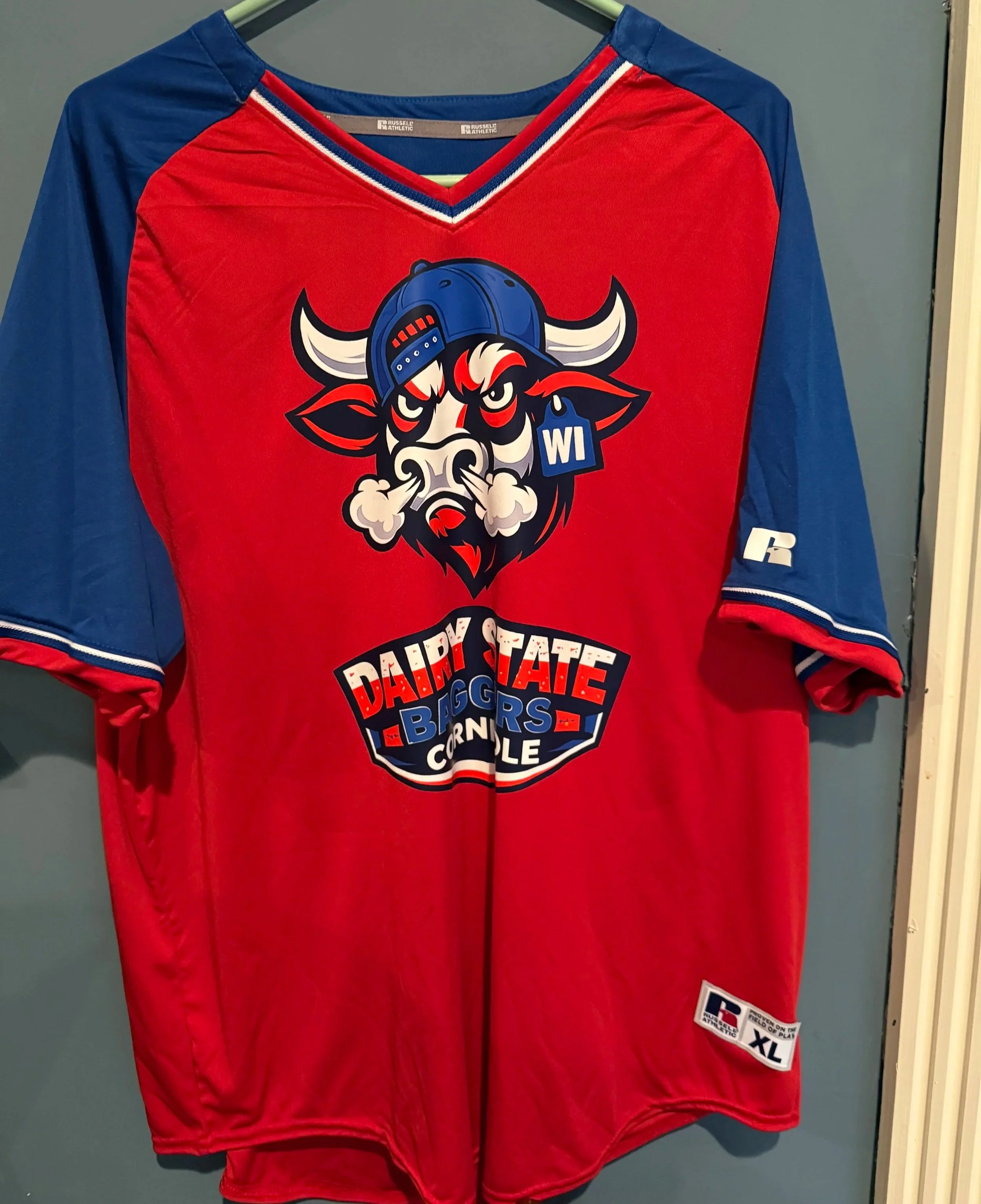 Dairy State Baggers Red, White and Bull Jersey