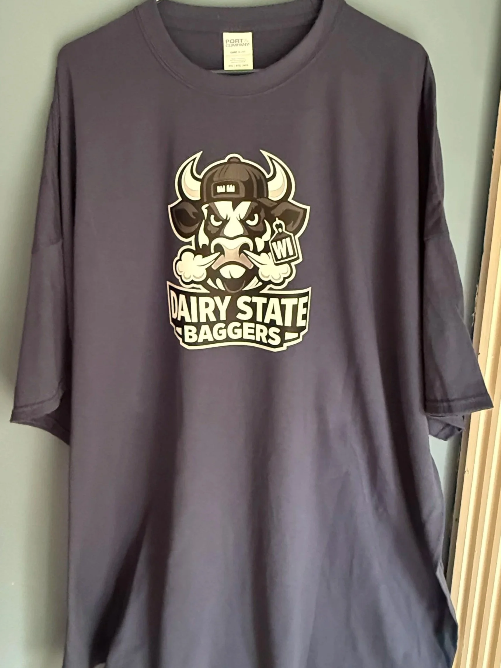Dairy State Baggers T-Shirt Backwards Hat Bull