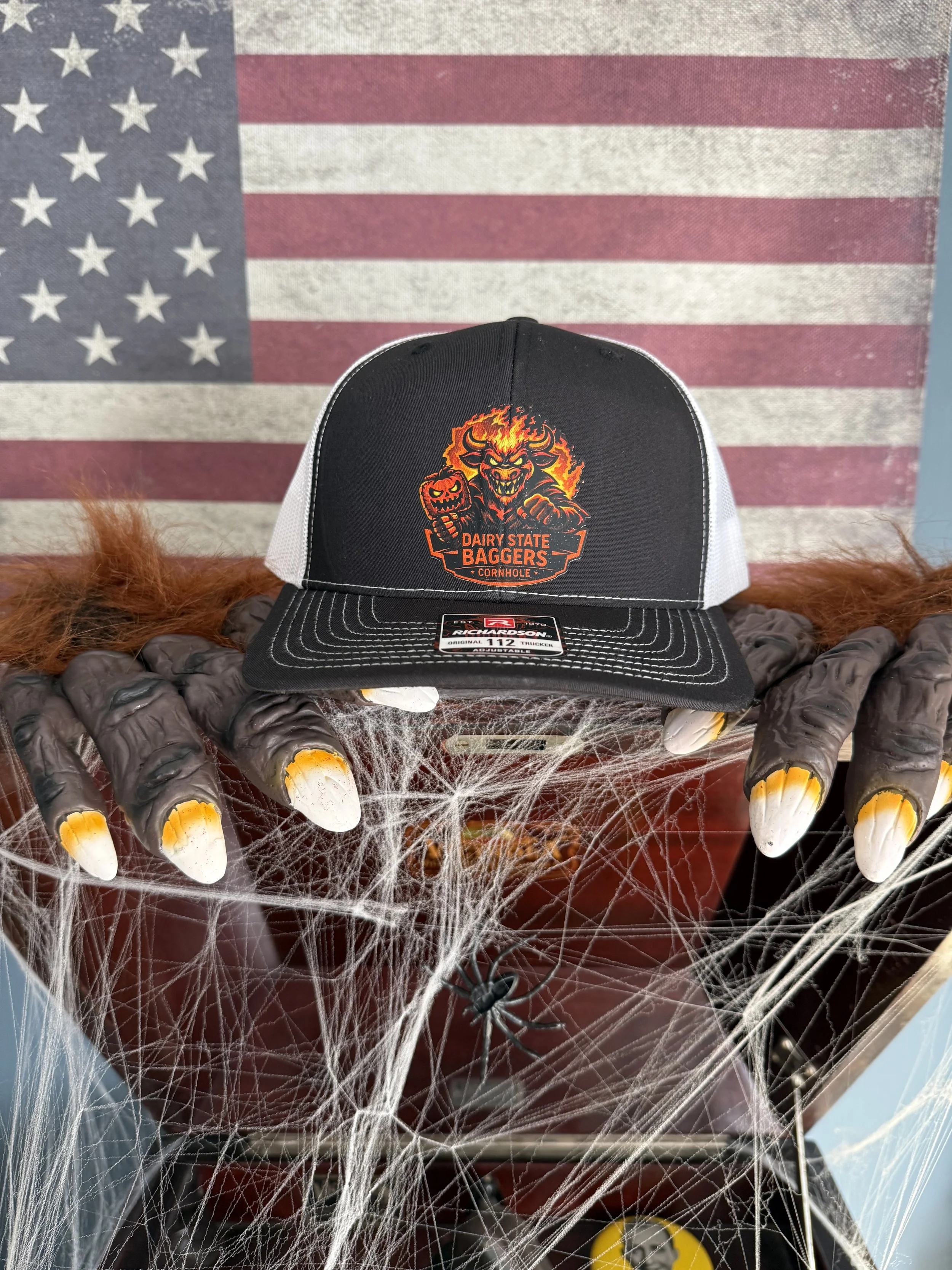 Halloween Fire Bull Snapback Hat
