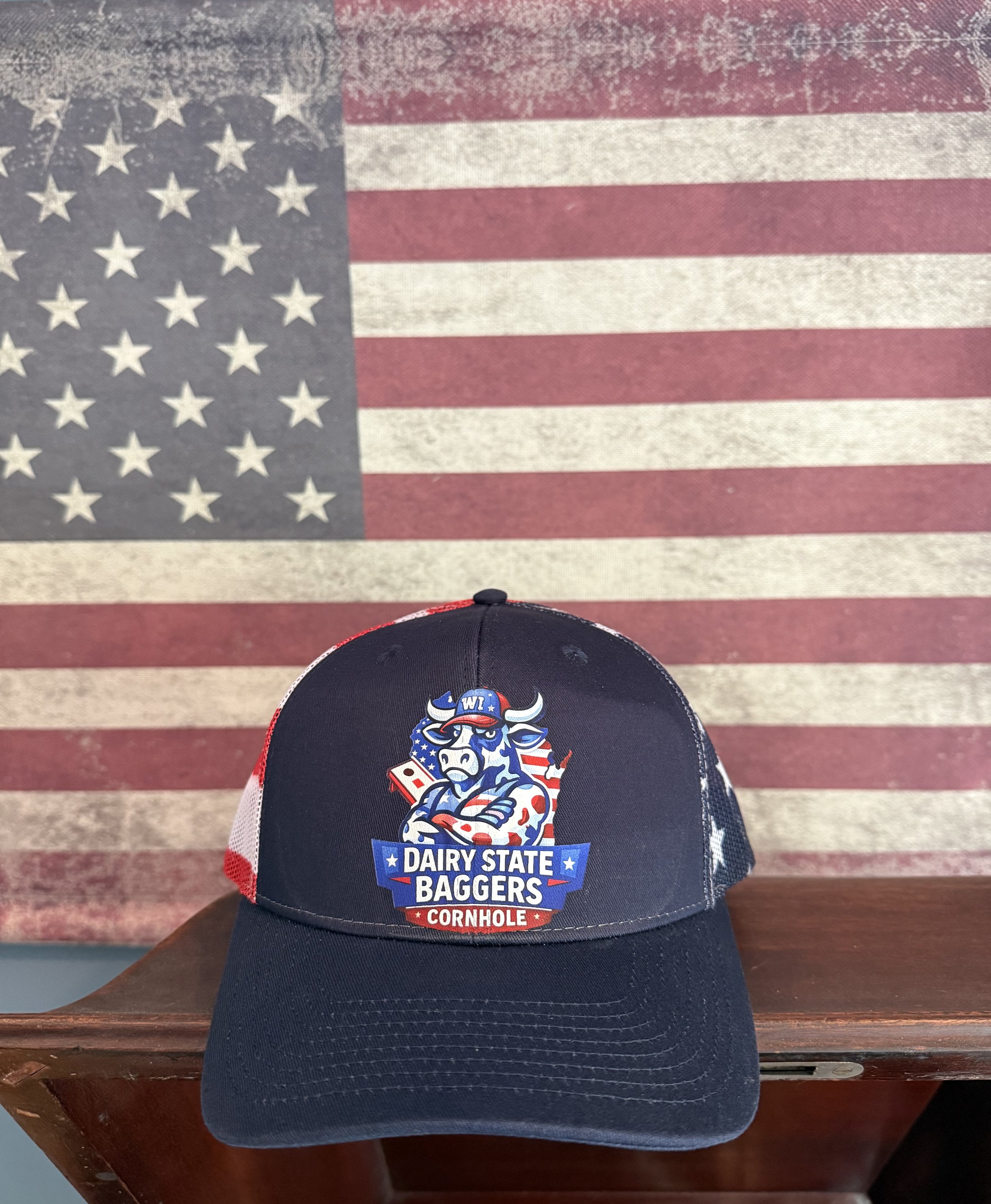 Dairy State Baggers Asst. Red, White and Bull Snapback Hats